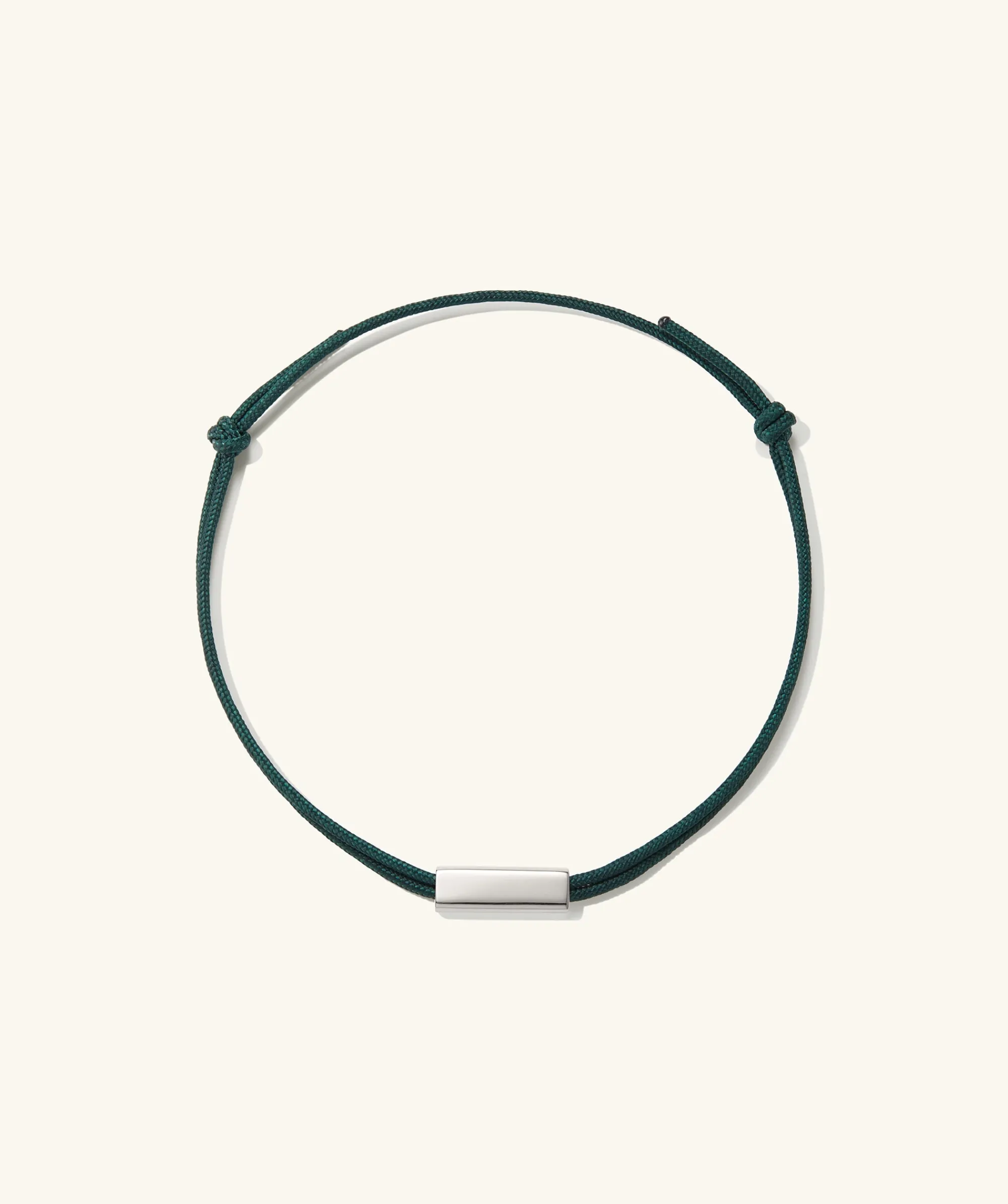 Armbänder | Herren | Mejuri Bar Cord Bracelet SterlingSilver,GreenCord