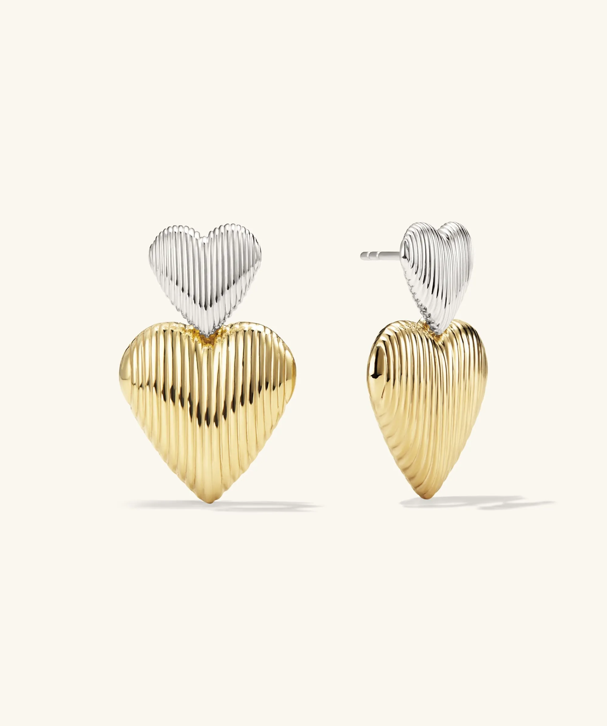 Ohrhänger | Mejuri Big Puffy Heart Drop Earrings GoldVermeil,SterlingSilver