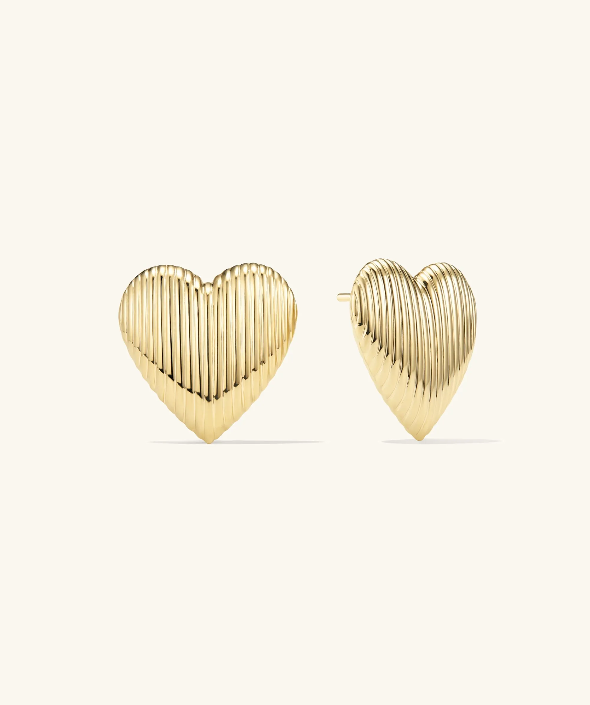 Ohrstecker | Mejuri Big Puffy Heart Studs GoldVermeil