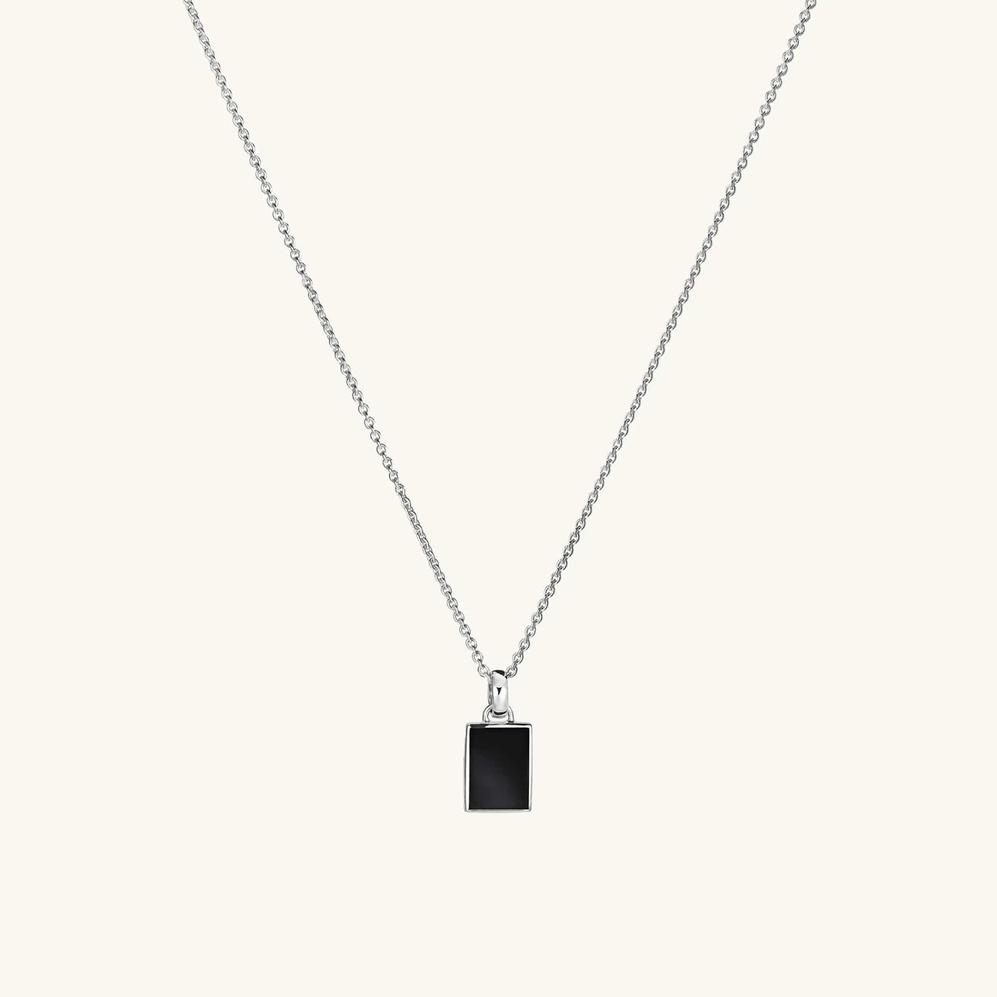 Halsketten | Herren | Mejuri Black Onyx Pendant Necklace SterlingSilver