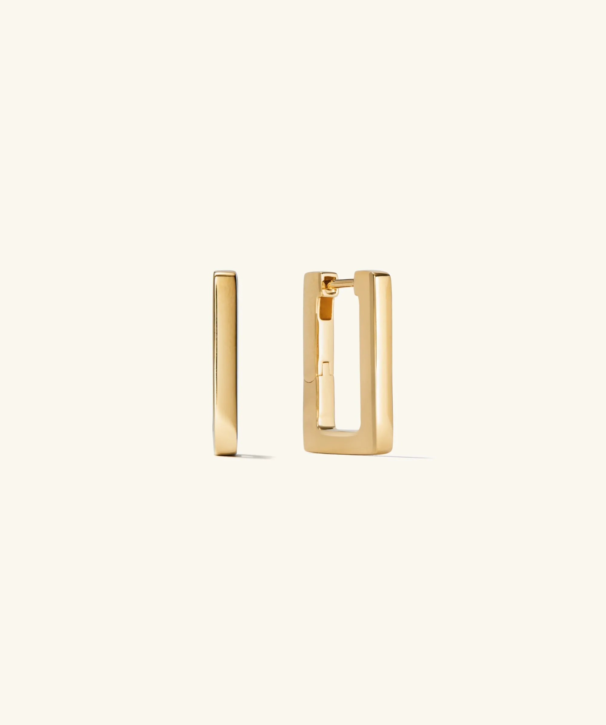 Creolen | Mejuri Block Medium Hoops GoldVermeil