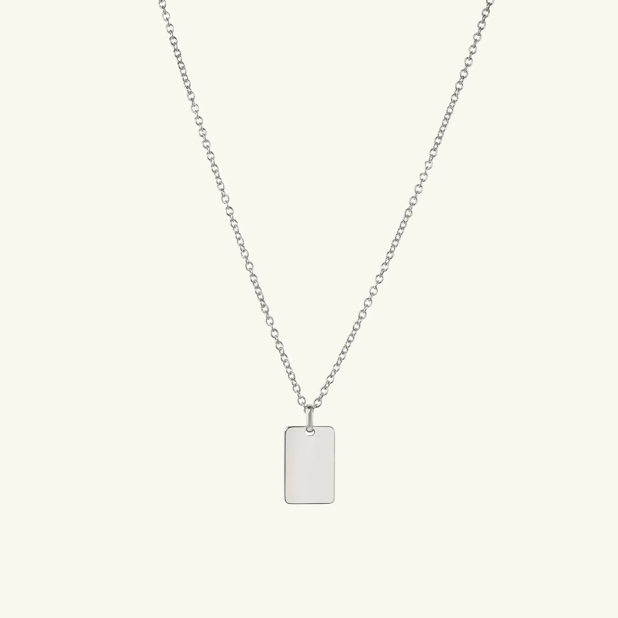 Halsketten | Herren | Mejuri Cable Chain Tag Necklace SterlingSilver