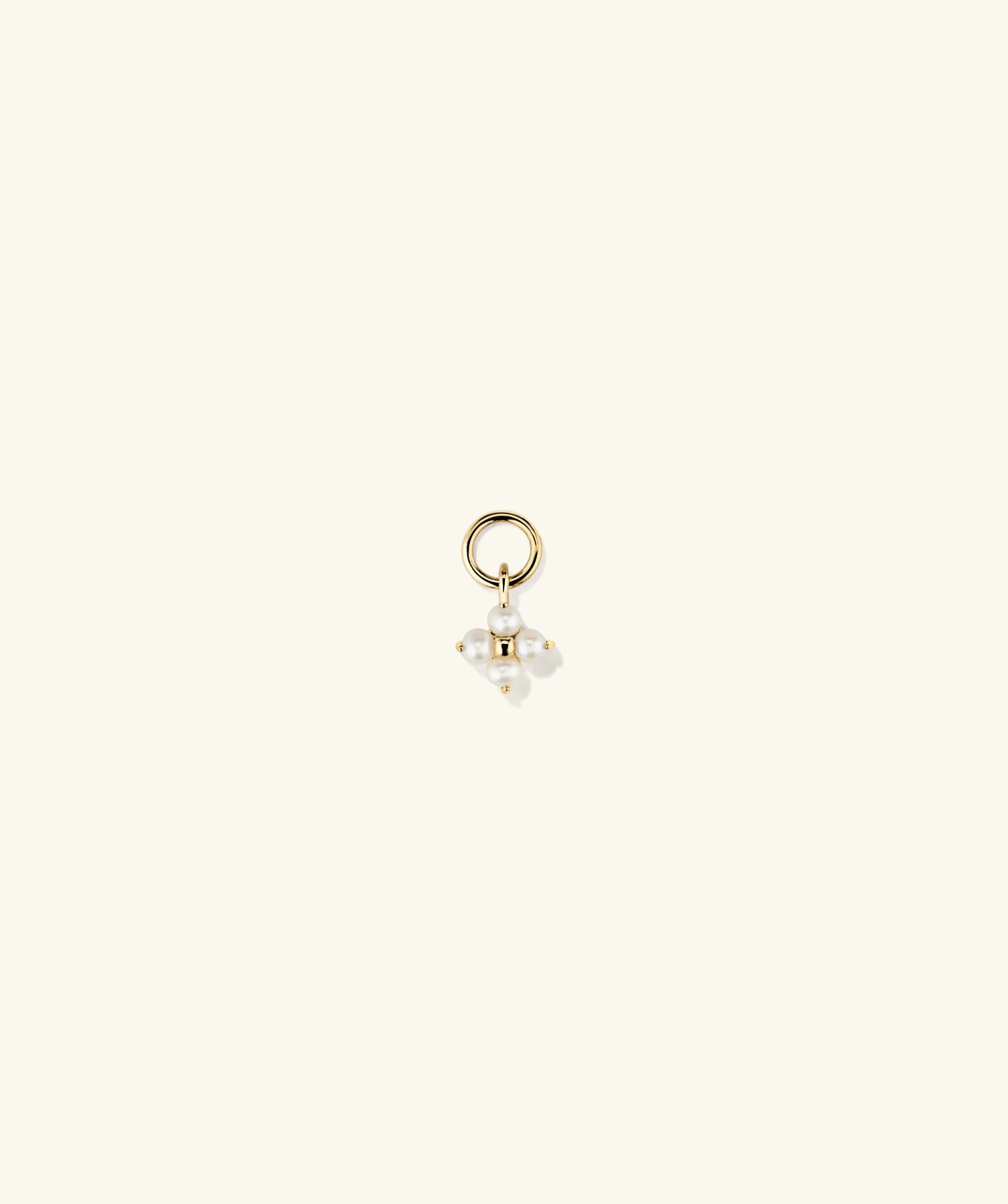 Creolenanhänger | Mejuri Cluster Pearl Hoop Charm 14kYellowGold