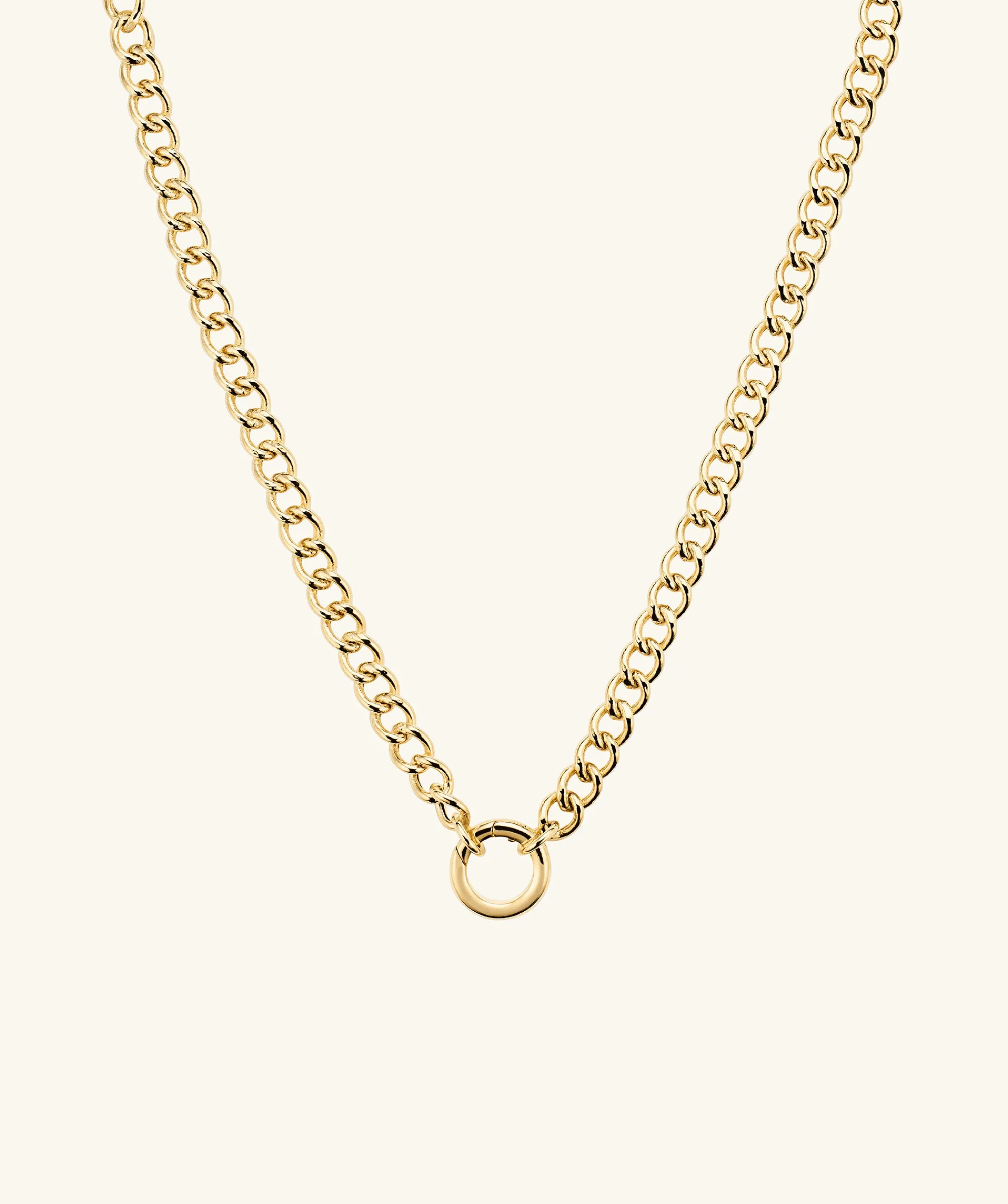 Halsketten | Gliederhalsketten | Mejuri Curb Chain Charm Necklace 14kYellowGold