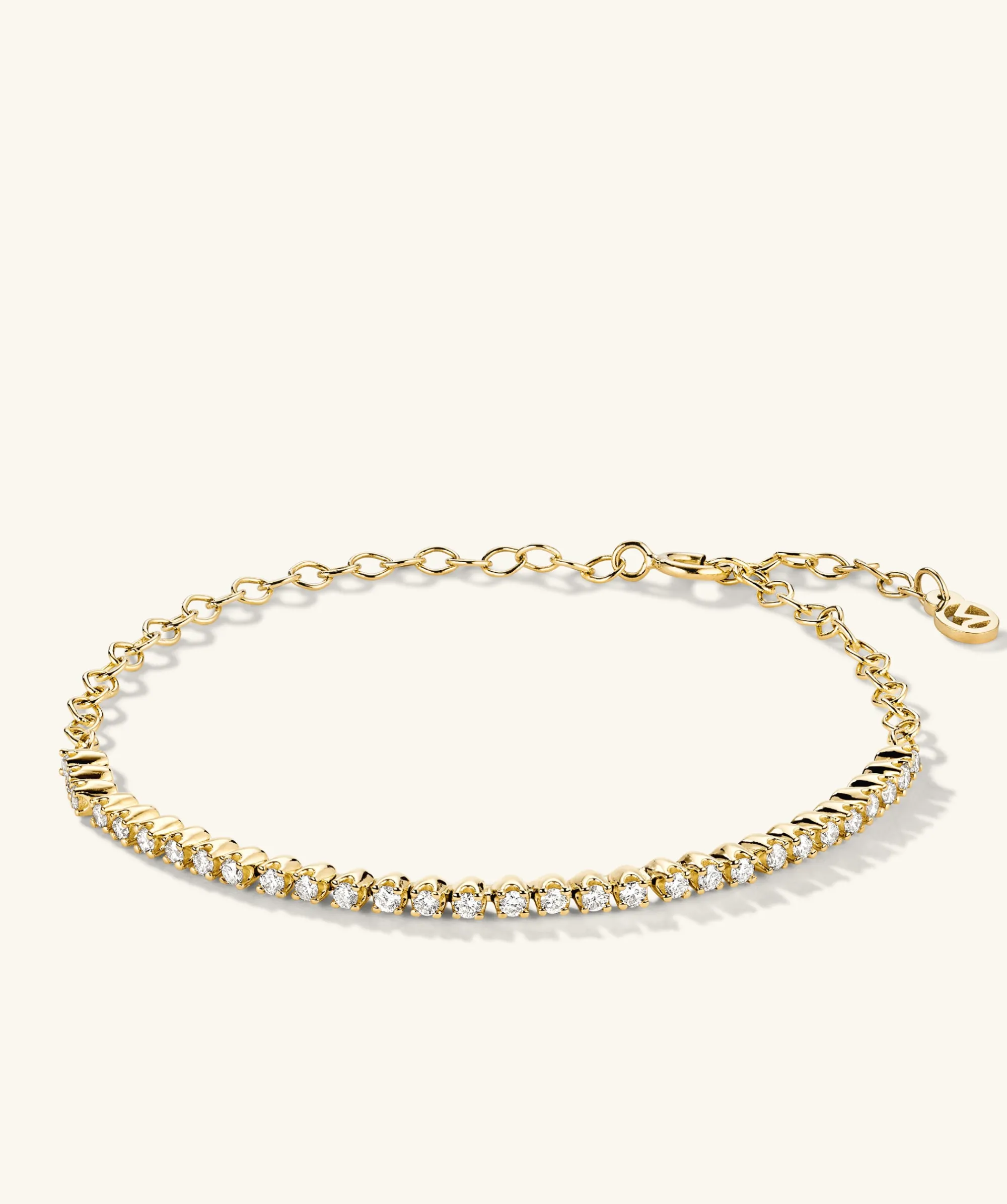 Armbänder | Tennis-armbänder | Mejuri Diamond Half Tennis Bracelet 14kYellowGold