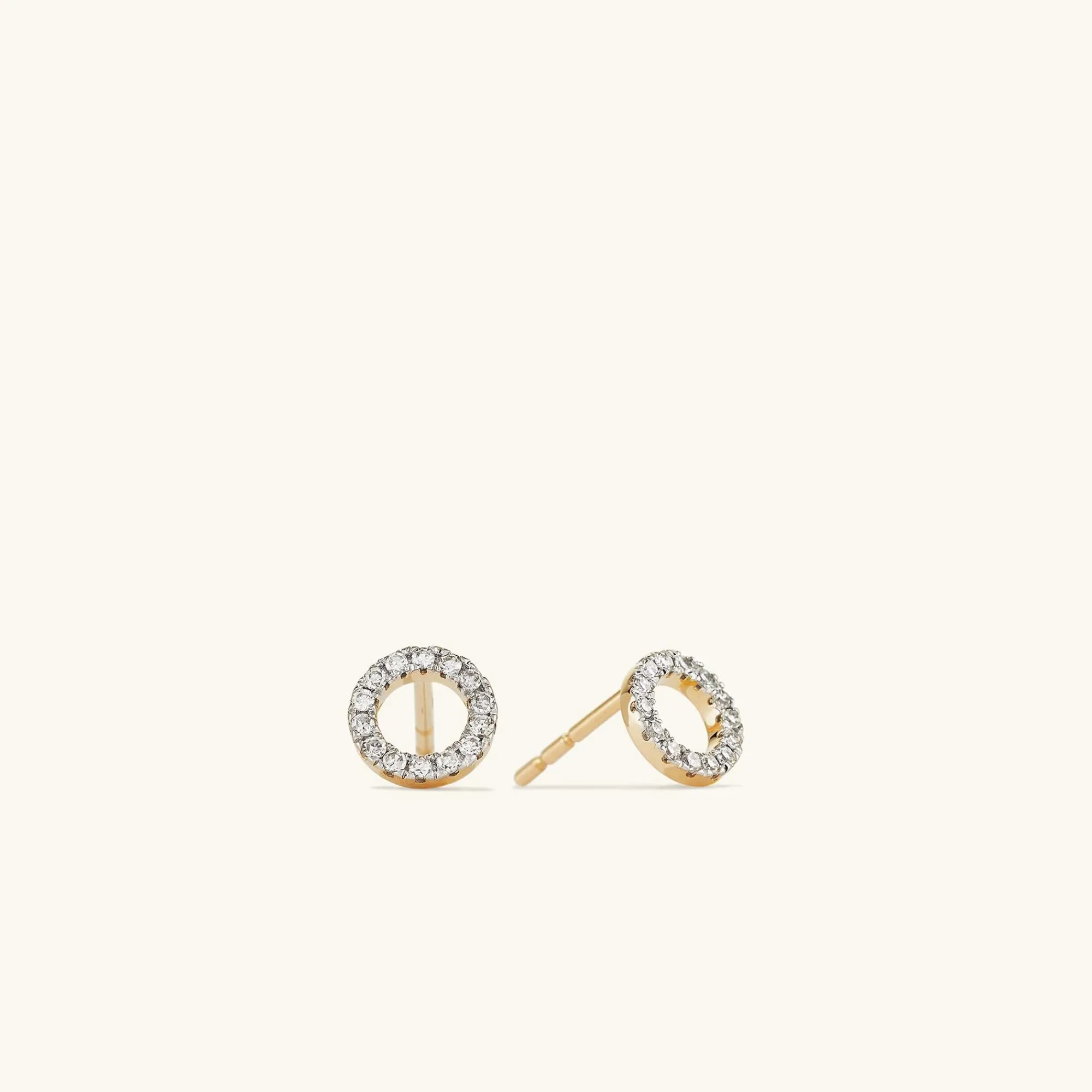 Ohrstecker | Mejuri Diamond Halo Studs 14kYellowGold