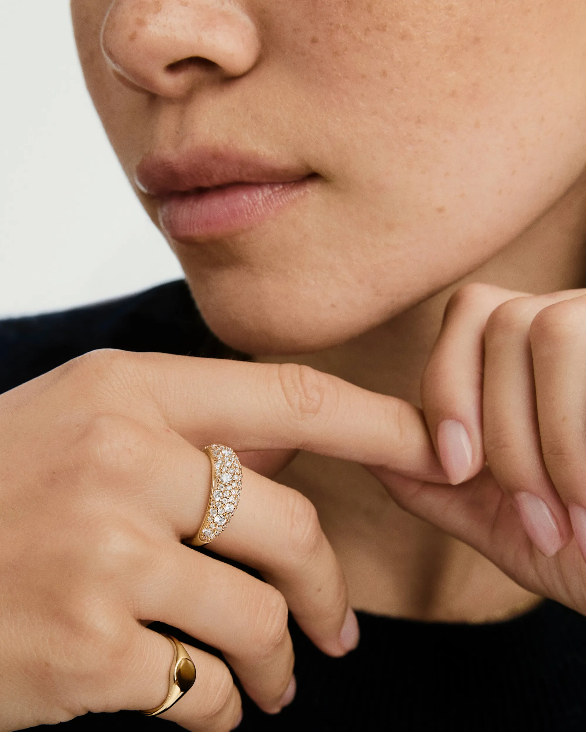 Ringe | Statement-ringe | Mejuri Dôme Pavé Lab Grown Diamond Ring