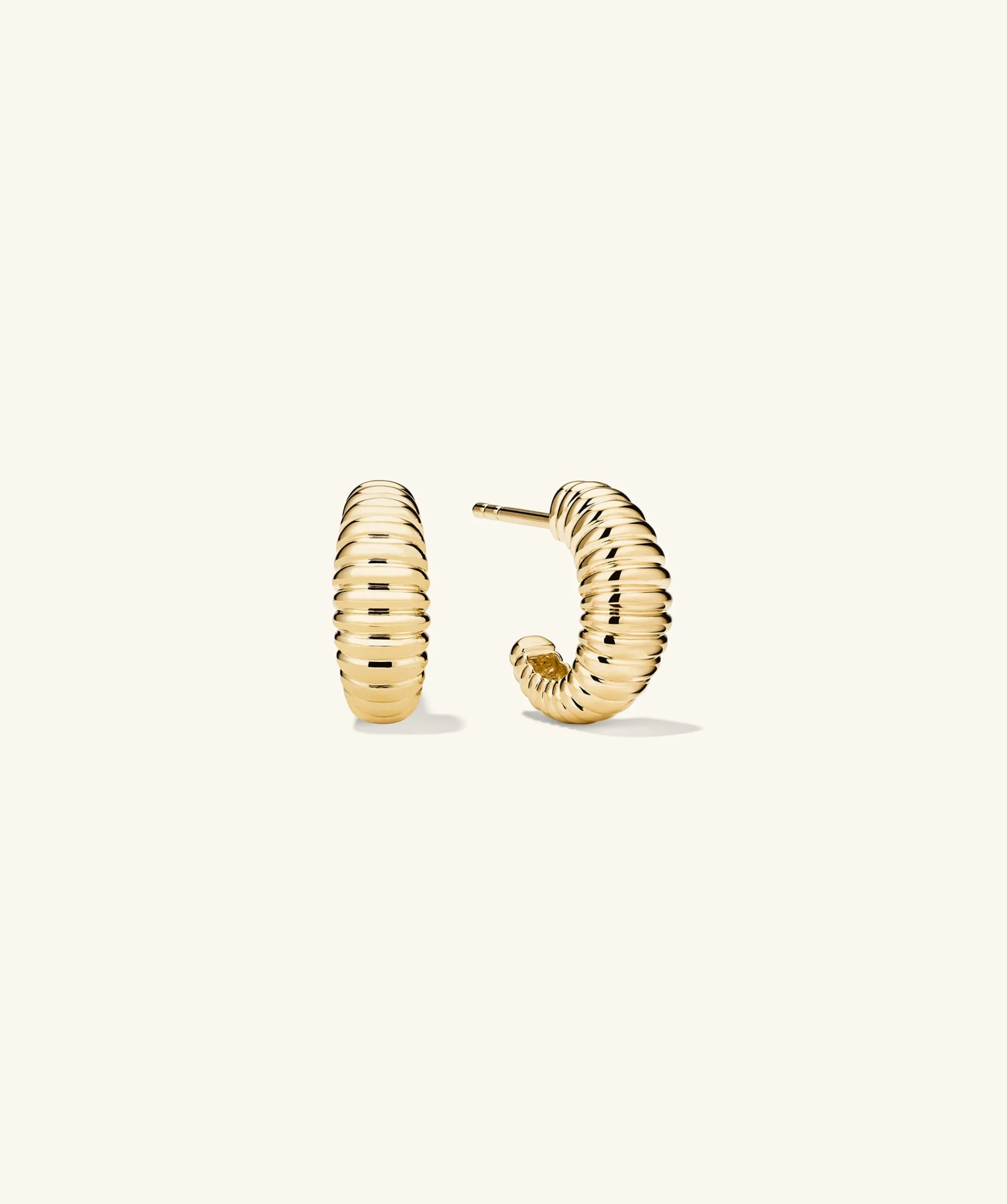 Creolen | Mejuri Dôme Texture Small Hoops GoldVermeil