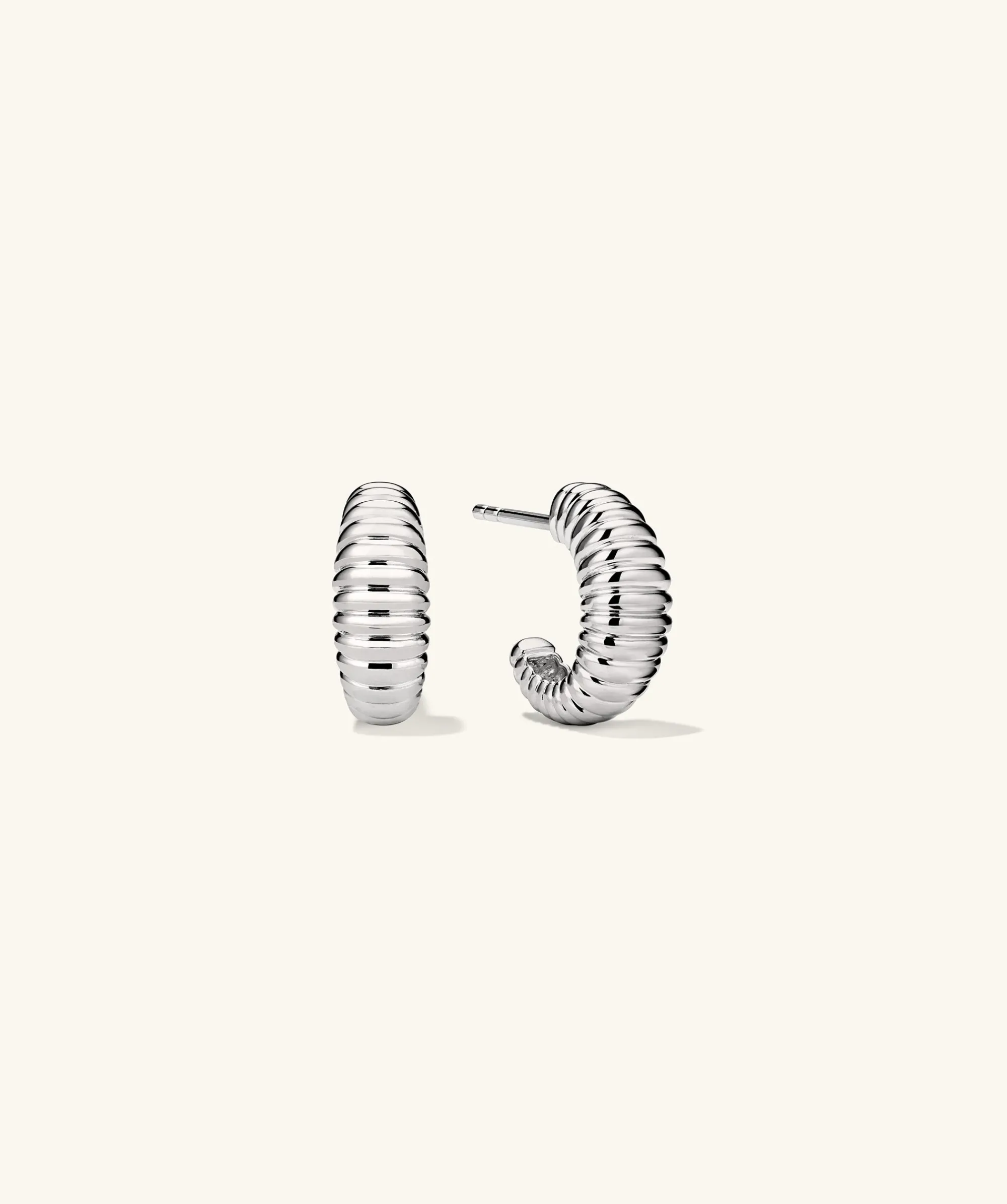 Creolen | Mejuri Dôme Texture Small Hoops SterlingSilver