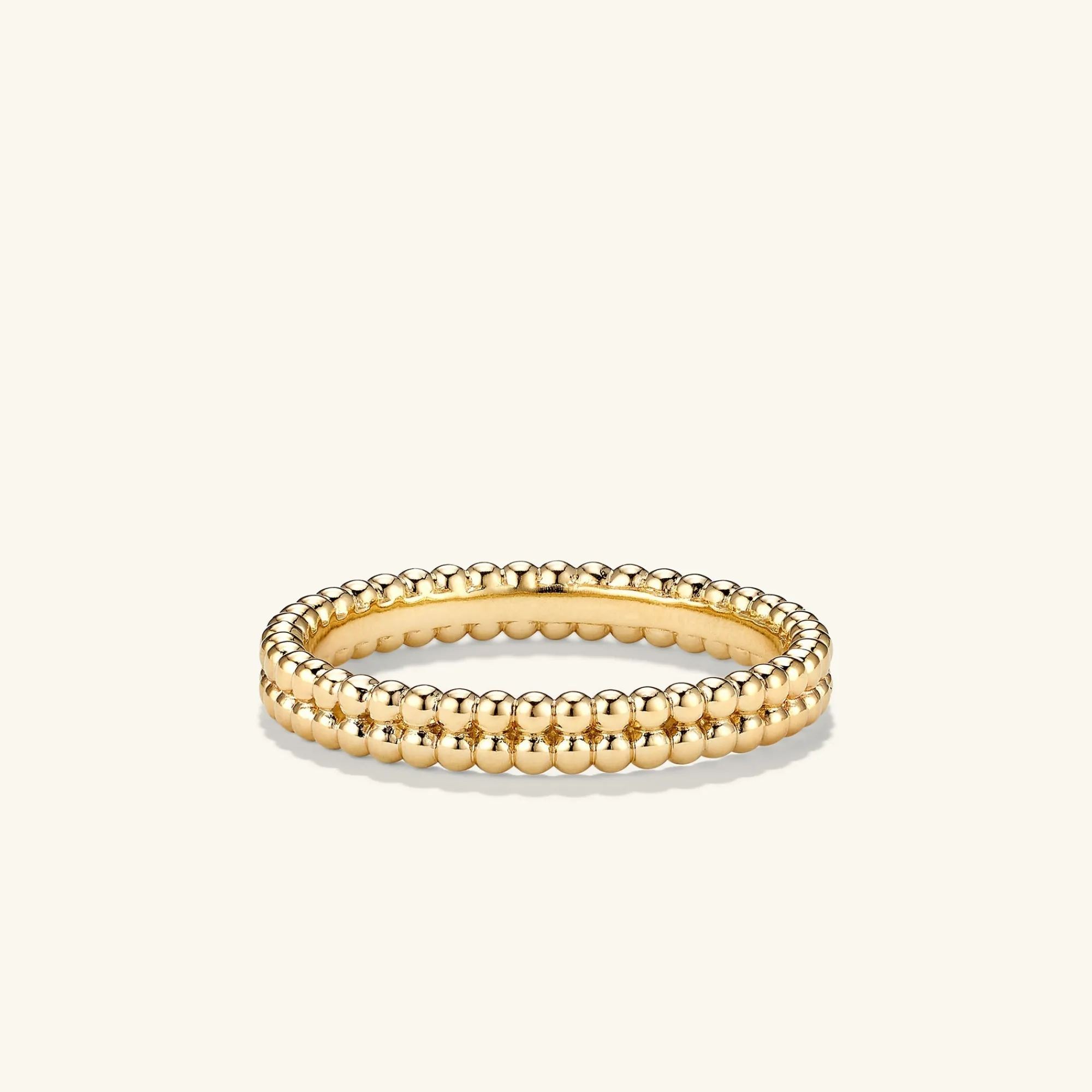 Ringe | Kombinierbare Ringe | Mejuri Duo Beaded Stacker Ring GoldVermeil