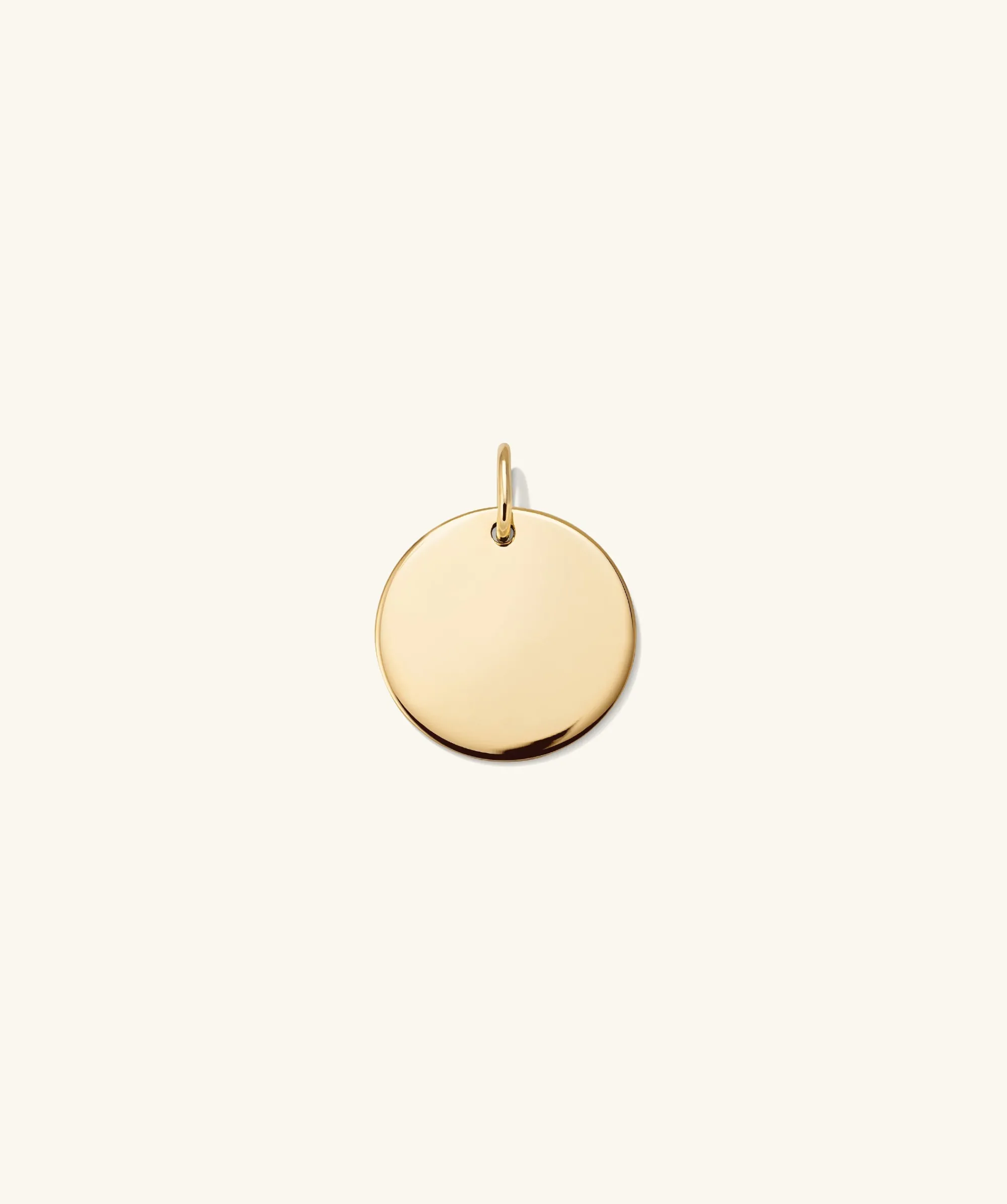 Charms | Charms + Anhänger | Mejuri Engravable Disc Charm 14kYellowGold