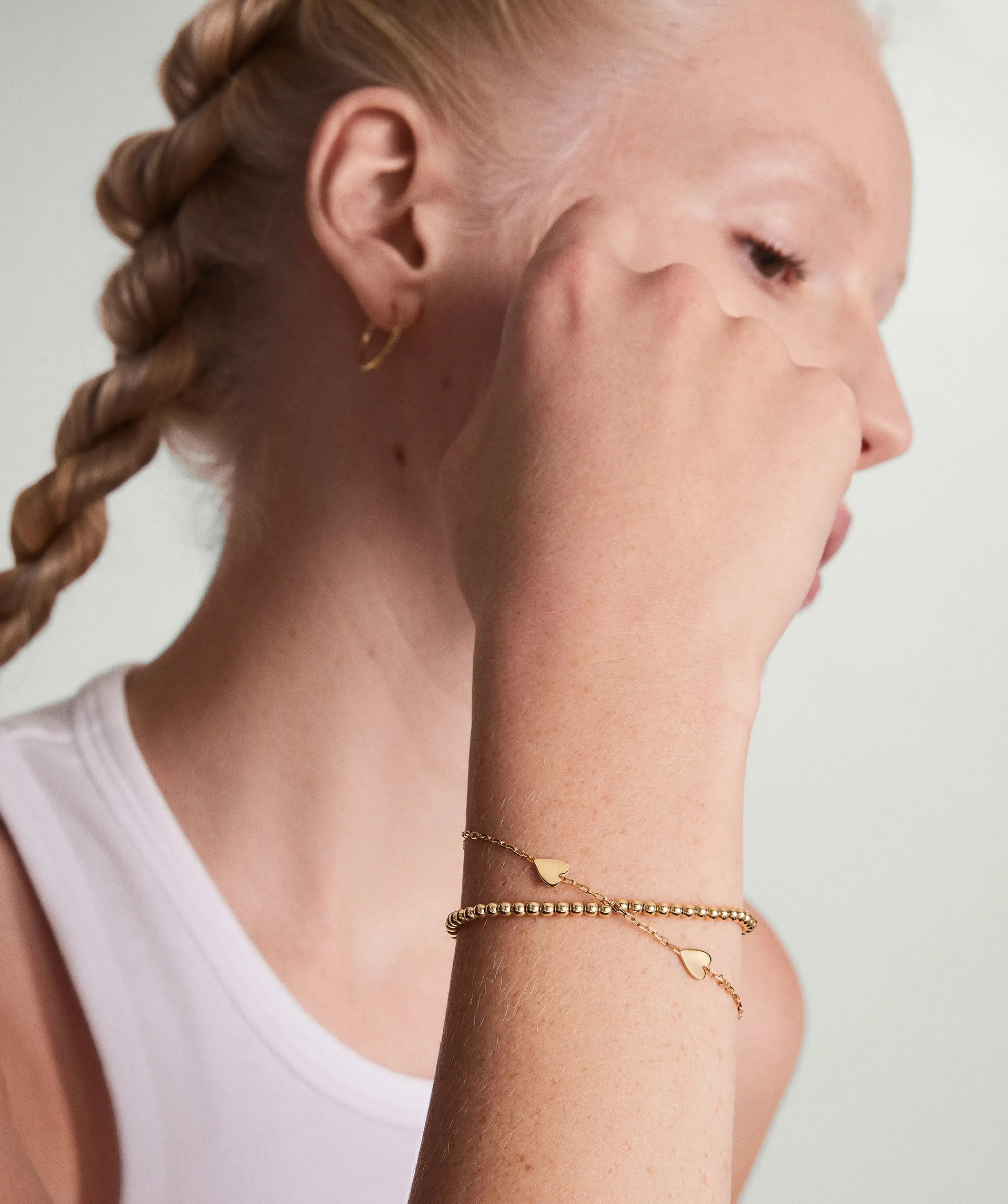 Armbänder | Mejuri Heart Station Bracelet GoldVermeil