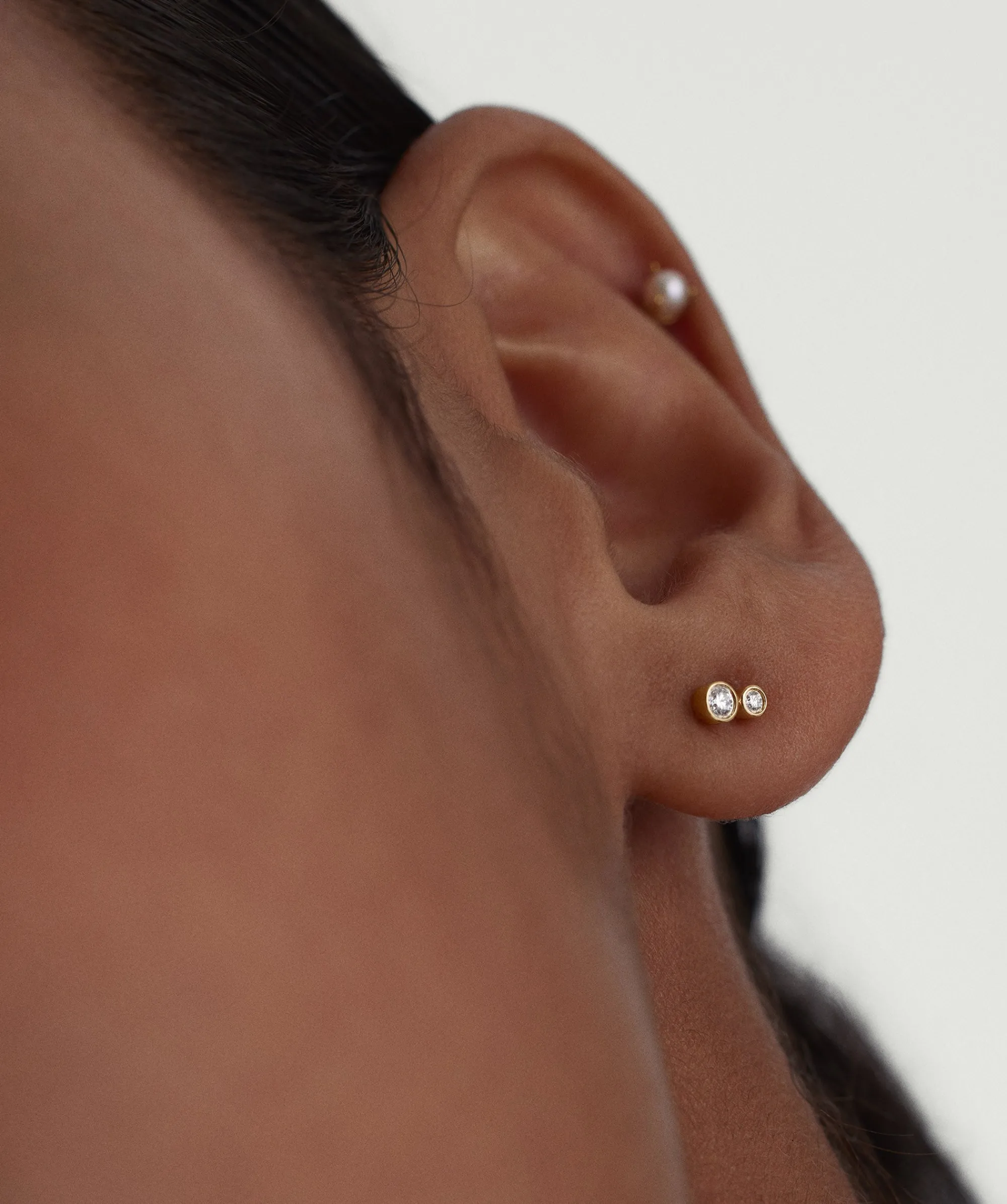 Ohrstecker | Mejuri Lab Grown Diamond Cluster Studs 14kYellowGold