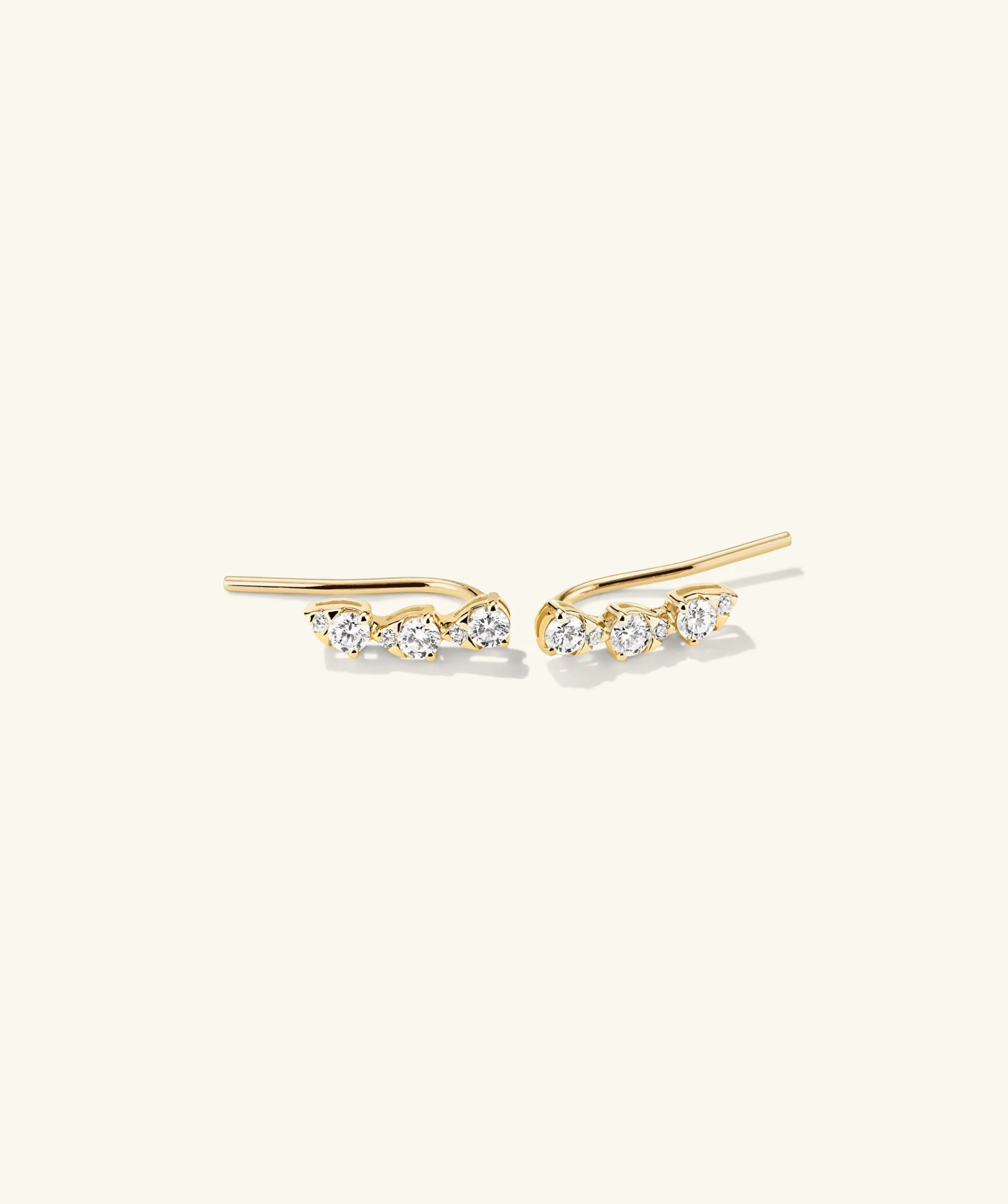 Ohrringe | Ohrstecker | Mejuri Lab Grown Diamond Pear Climber Studs 14kYellowGold