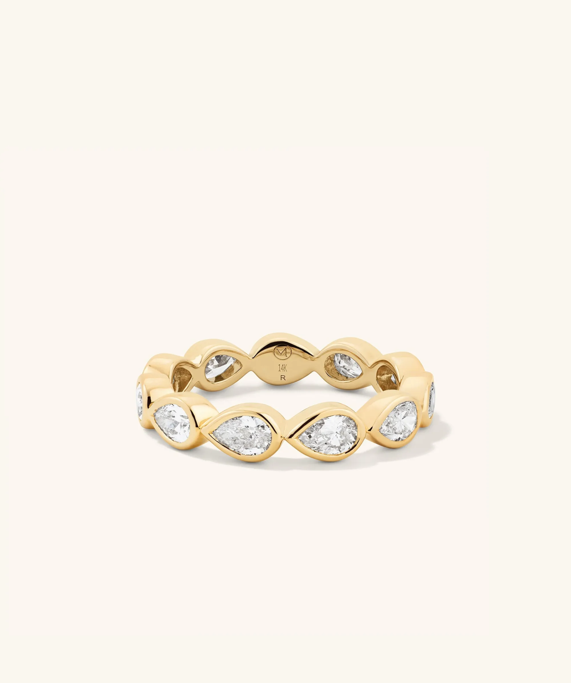 Ringe | Eheringe | Mejuri Lab Grown Diamond Pear Cut Bezel Eternity Band