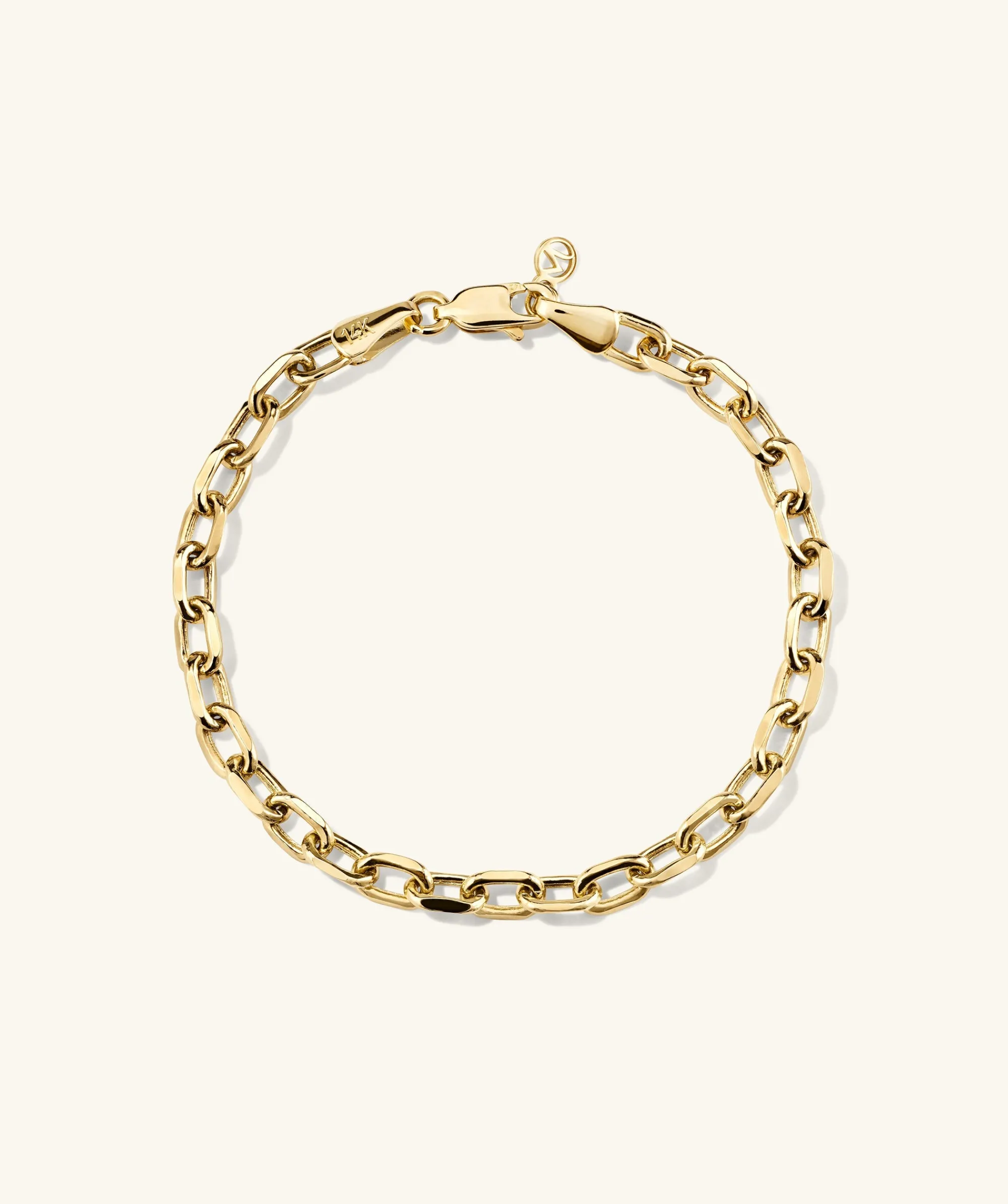 Armbänder | Gliederarmbänder | Mejuri Large Square Oval Chain Bracelet 14kYellowGold