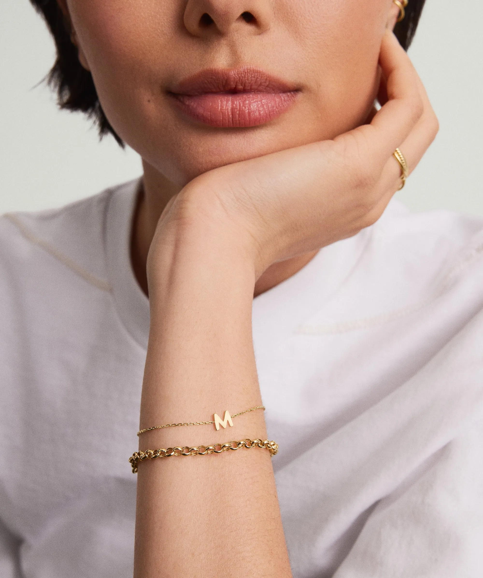 Armbänder | Mejuri Letter Bracelet 14kYellowGold