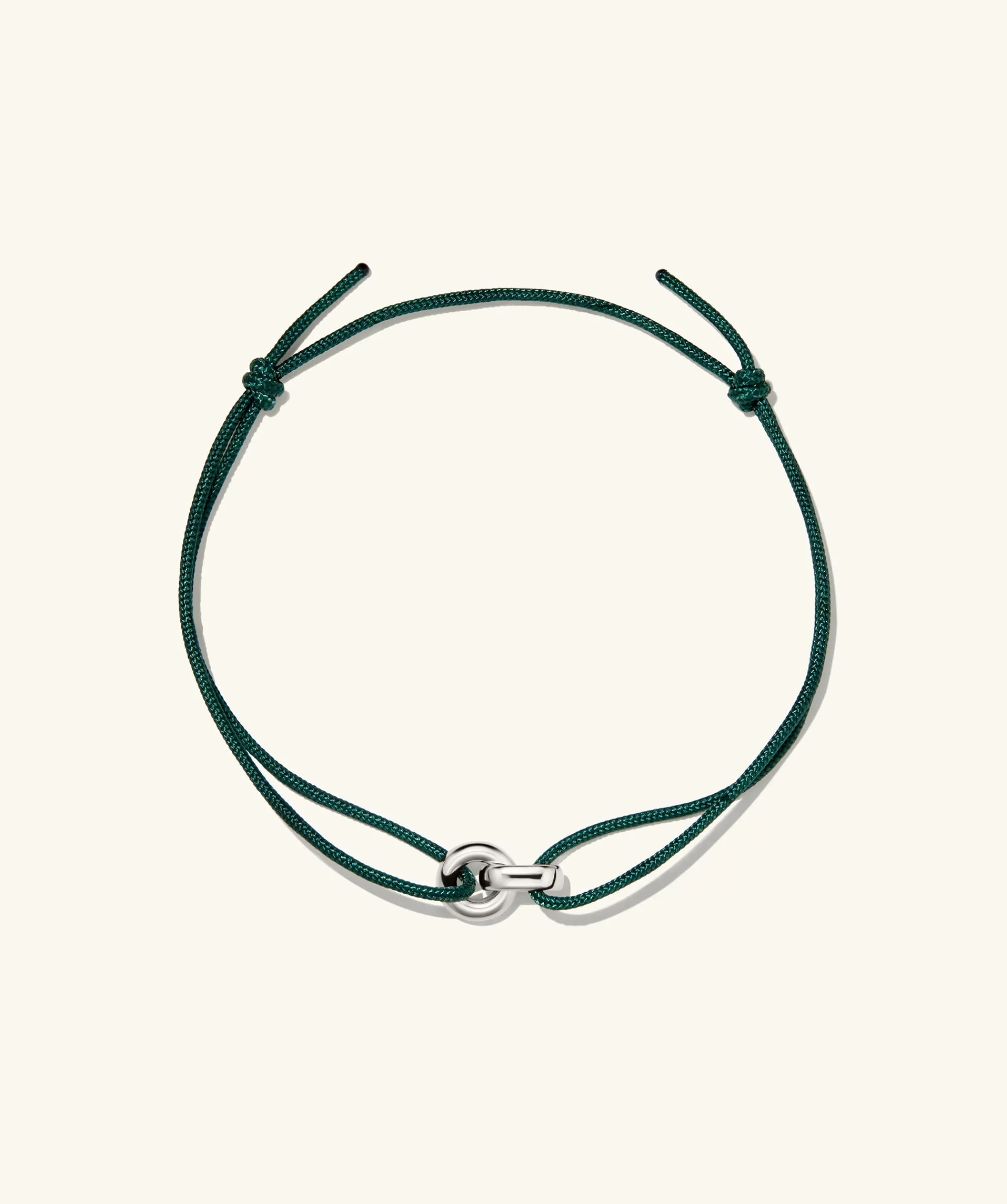 Armbänder | Herren | Mejuri Linked Cord Bracelet SterlingSilver,GreenCord