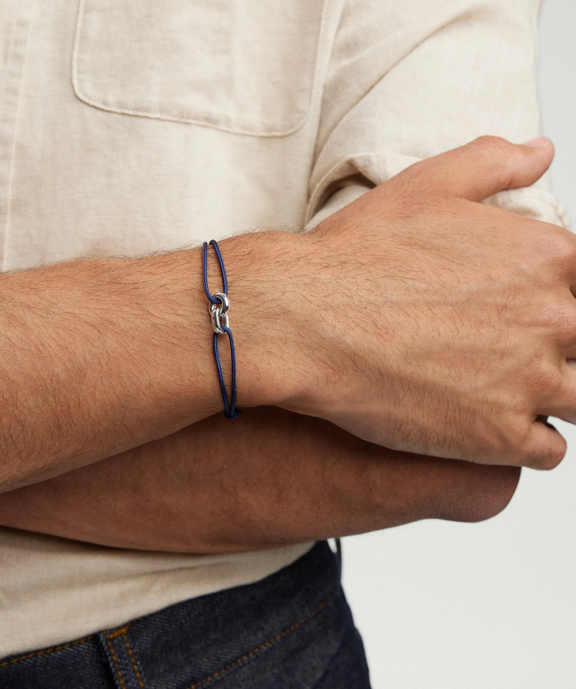 Armbänder | Herren | Mejuri Linked Cord Bracelet SterlingSilver,BlueCord