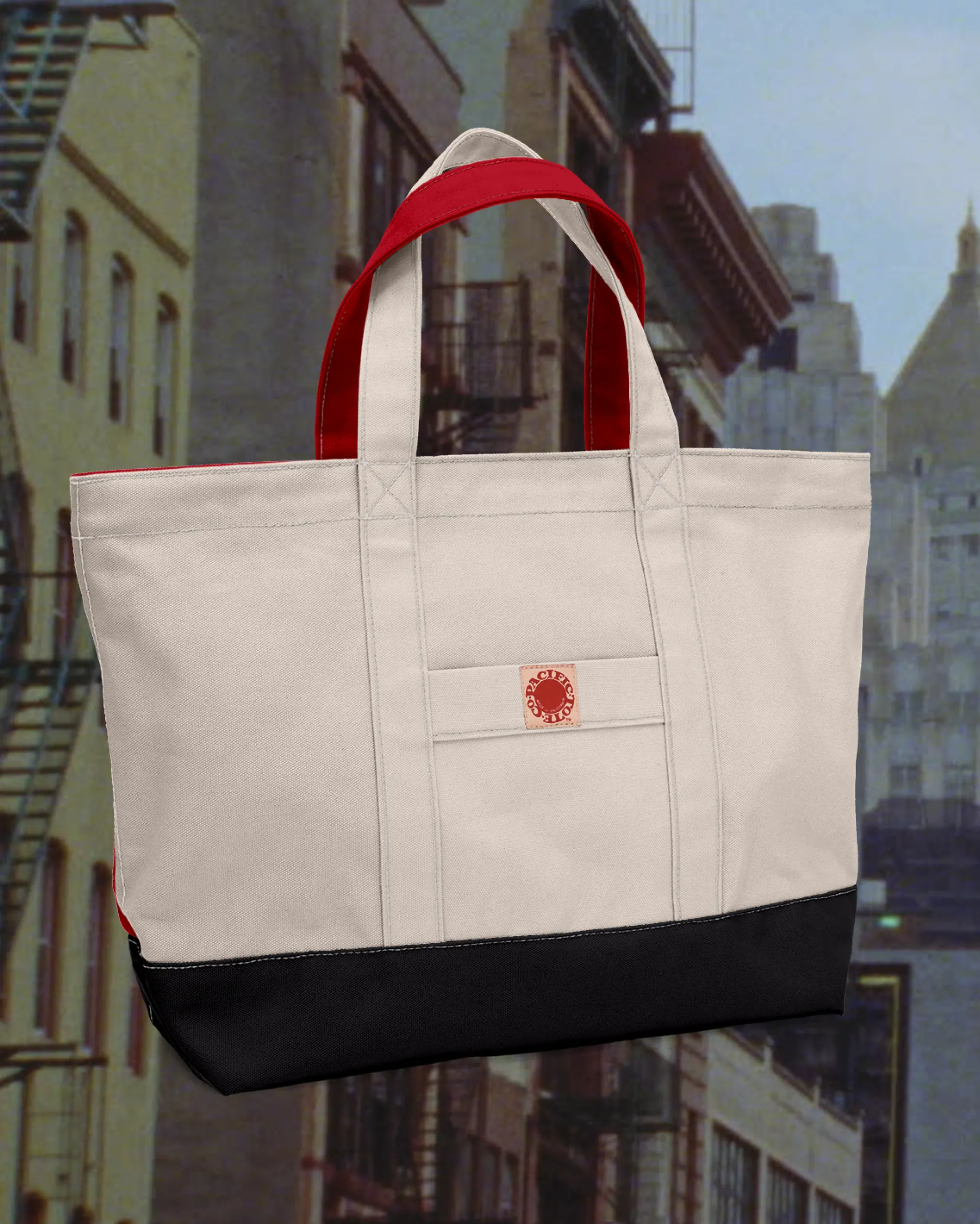 Lifestyle | Mejuri “Big Sur” Zippered Tote Cream,Red&Black