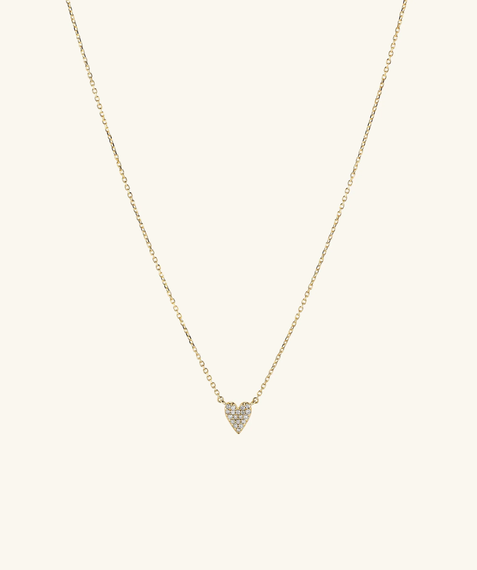 Halsketten | Mejuri Mini Heart Pavé Diamond Necklace 14kYellowGold