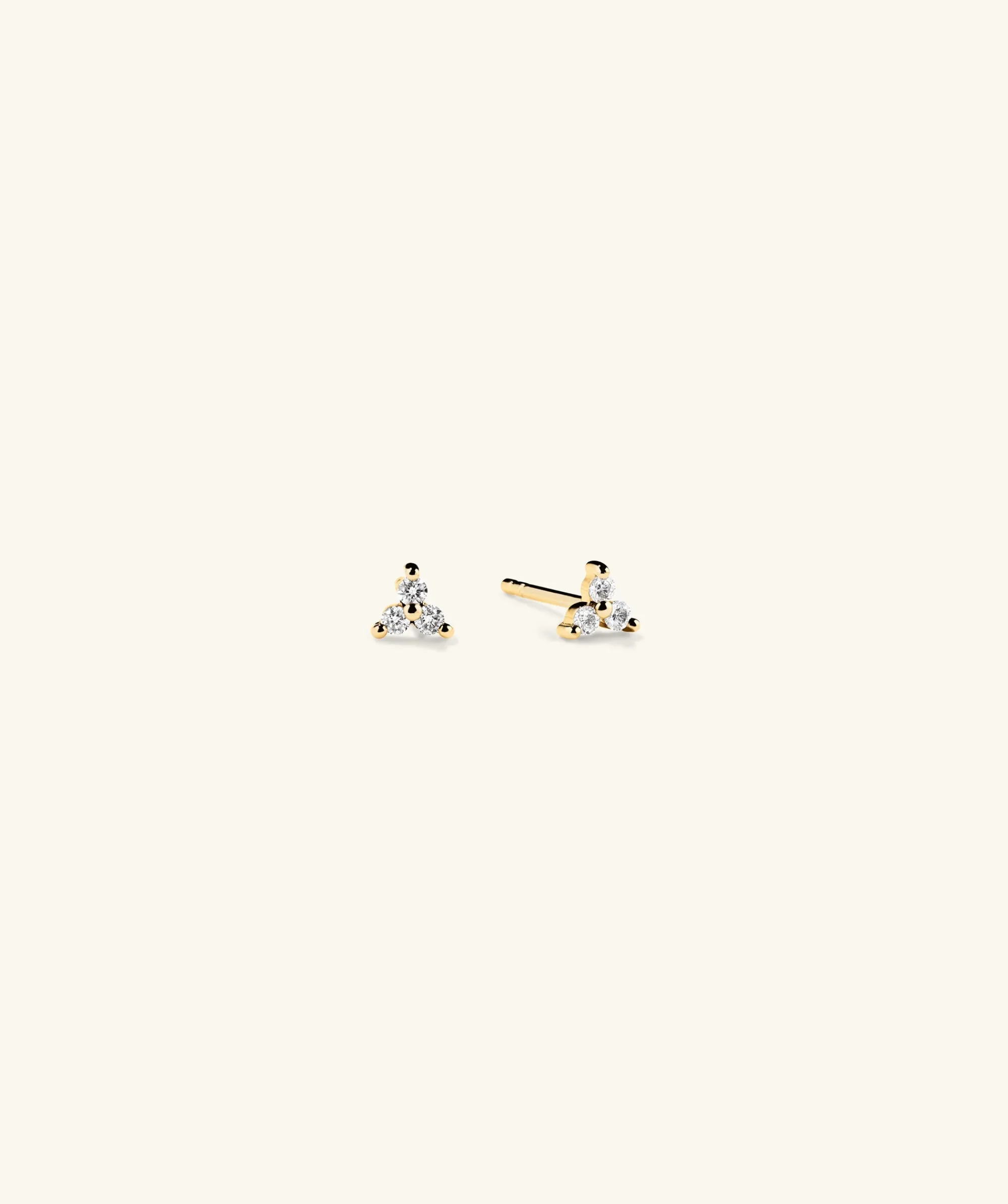 Ohrringe | Ohrstecker | Mejuri Mini Lotus Diamond Studs 14kYellowGold