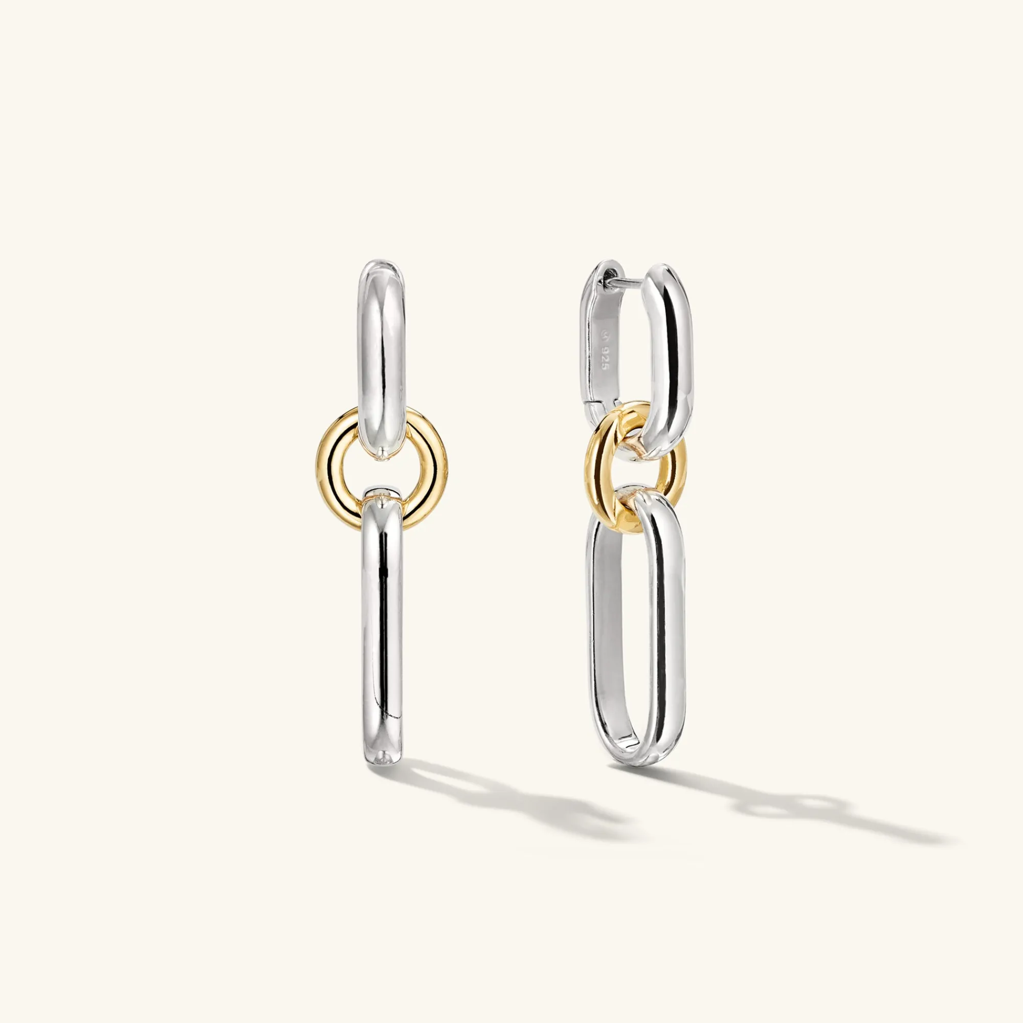 Ohrhänger | Mejuri Mixed Convertible Link Earrings SterlingSilver,GoldVermeil