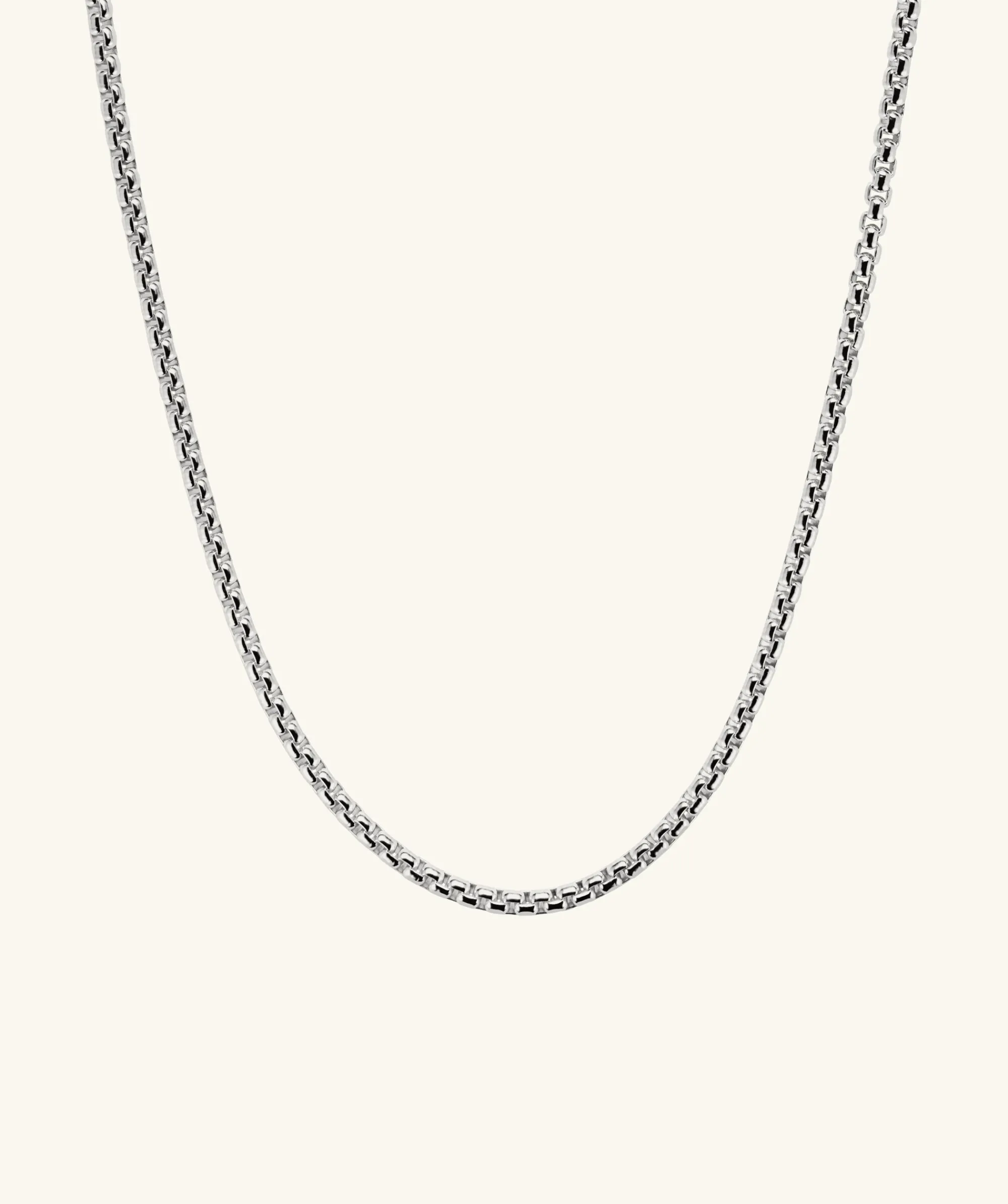 Halsketten | Herren | Mejuri 3.7mm Round Box Chain Necklace SterlingSilver