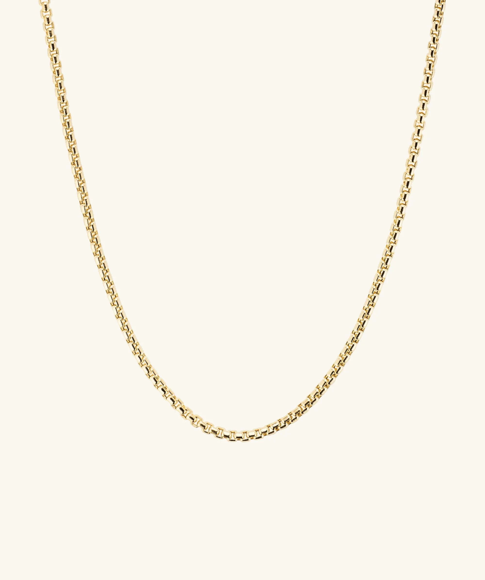 Halsketten | Herren | Mejuri 2.5mm Round Box Chain Necklace 14kYellowGold