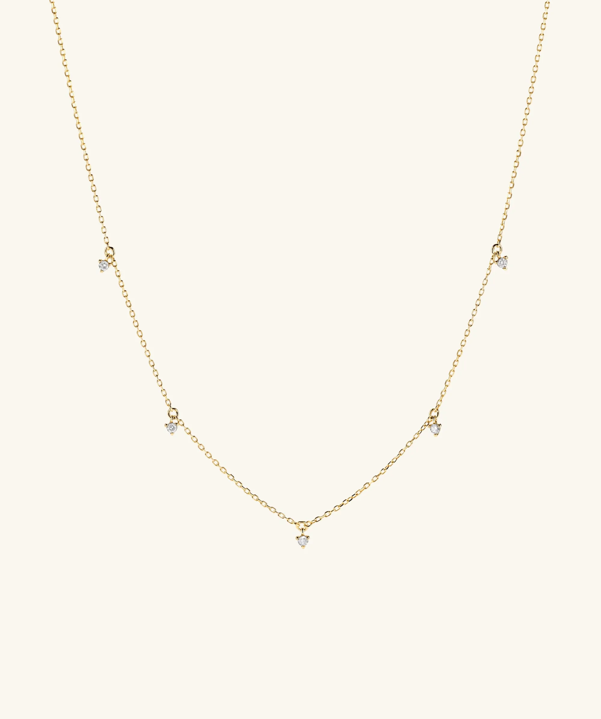 Halsketten | Mejuri Multi Station Diamond Necklace 14kYellowGold