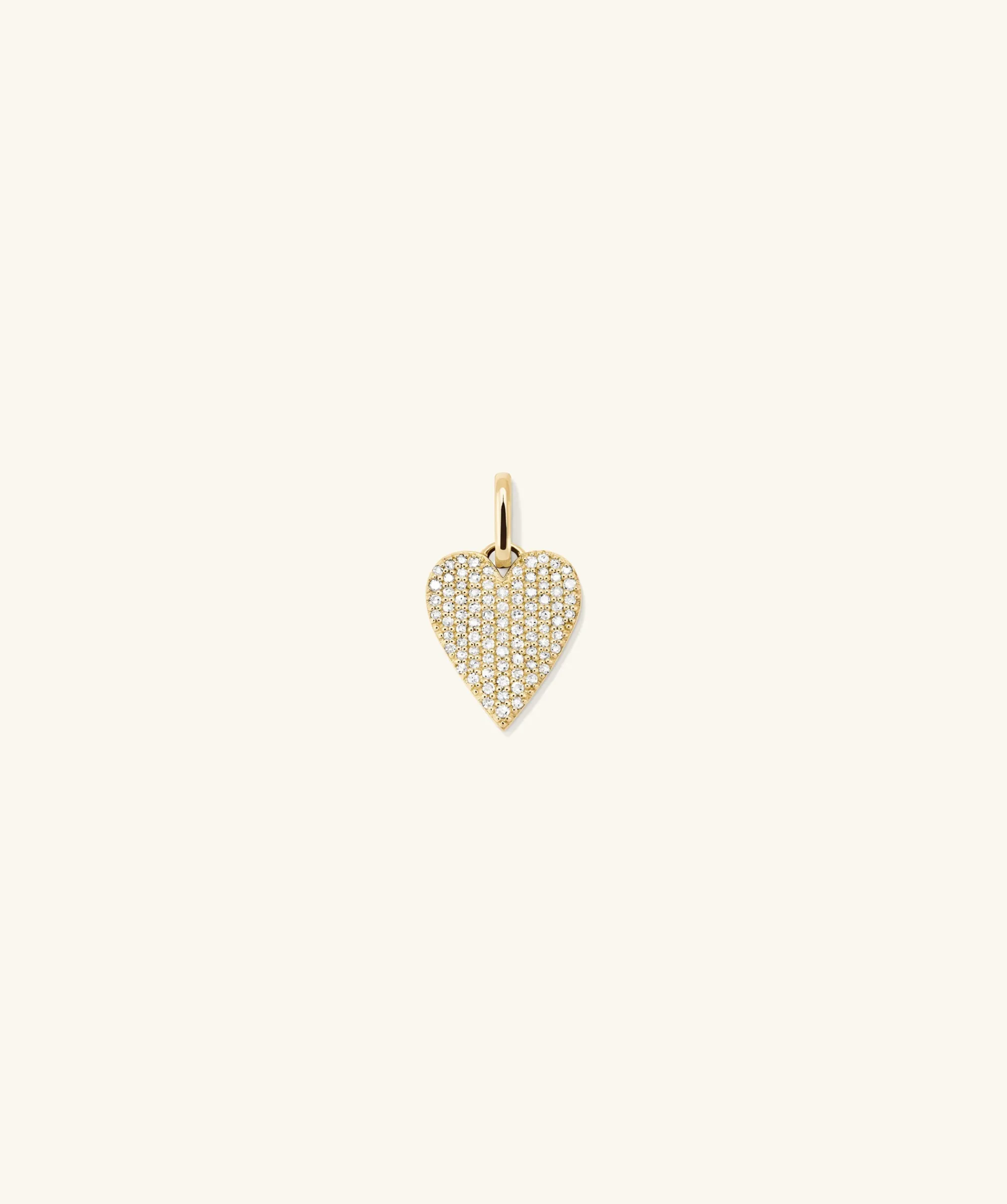 Charms | Charms + Anhänger | Mejuri Pavé Diamond Heart Pendant 14kYellowGold