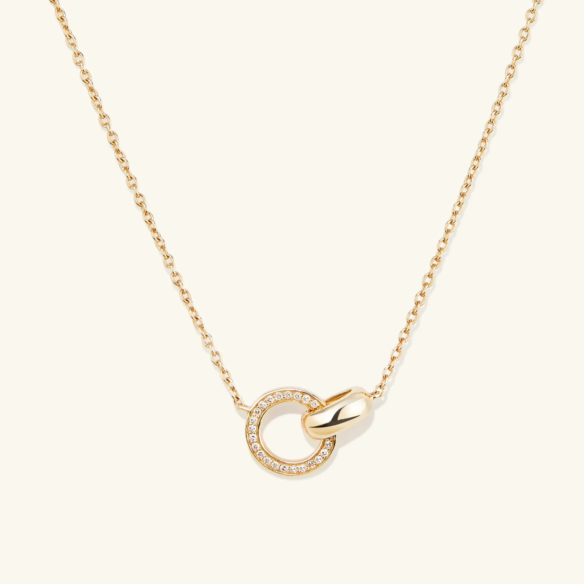 Halsketten | Mejuri Pavé Diamond Linked Necklace 14kYellowGold