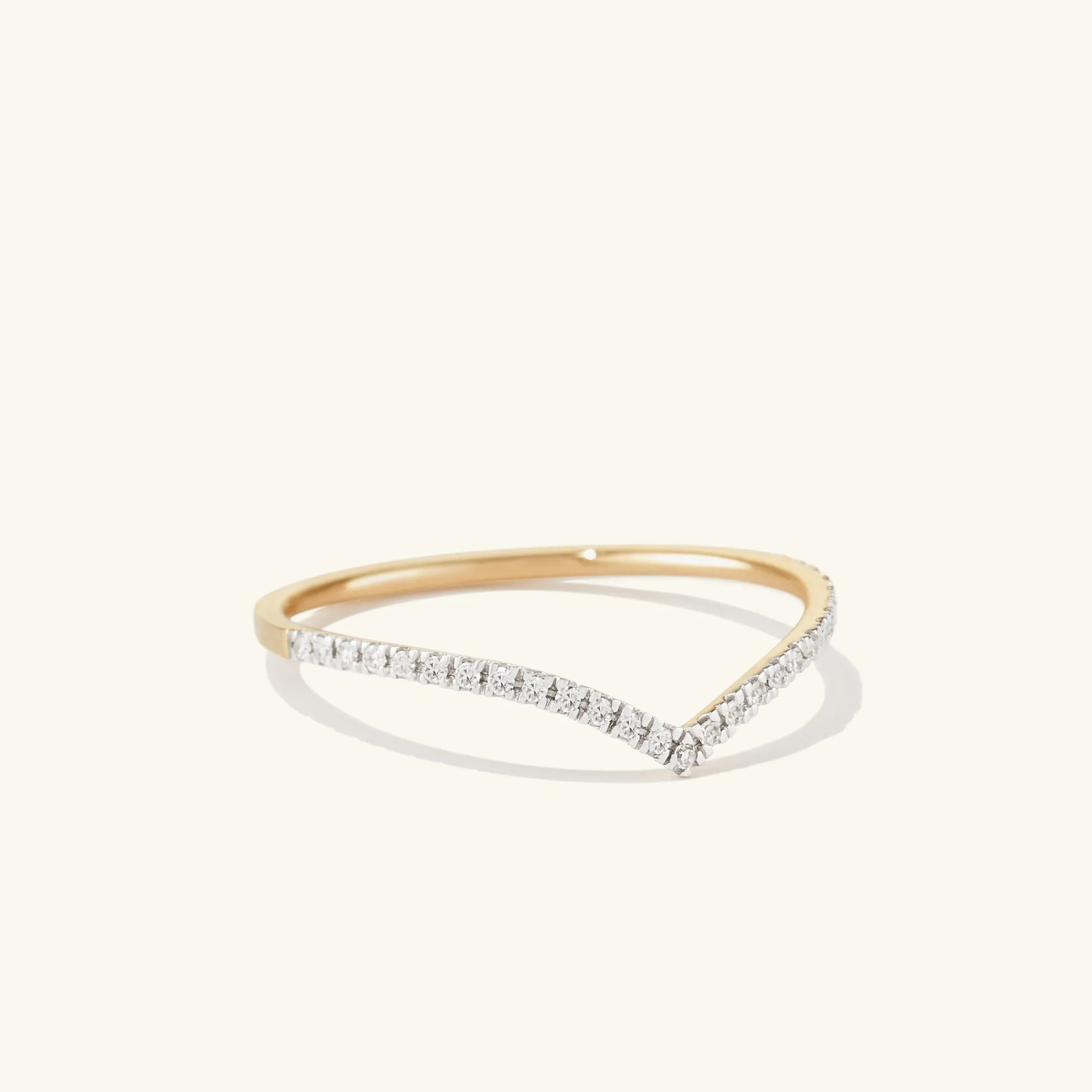 Ringe | Kombinierbare Ringe | Mejuri Pavé Diamond Wishbone Ring