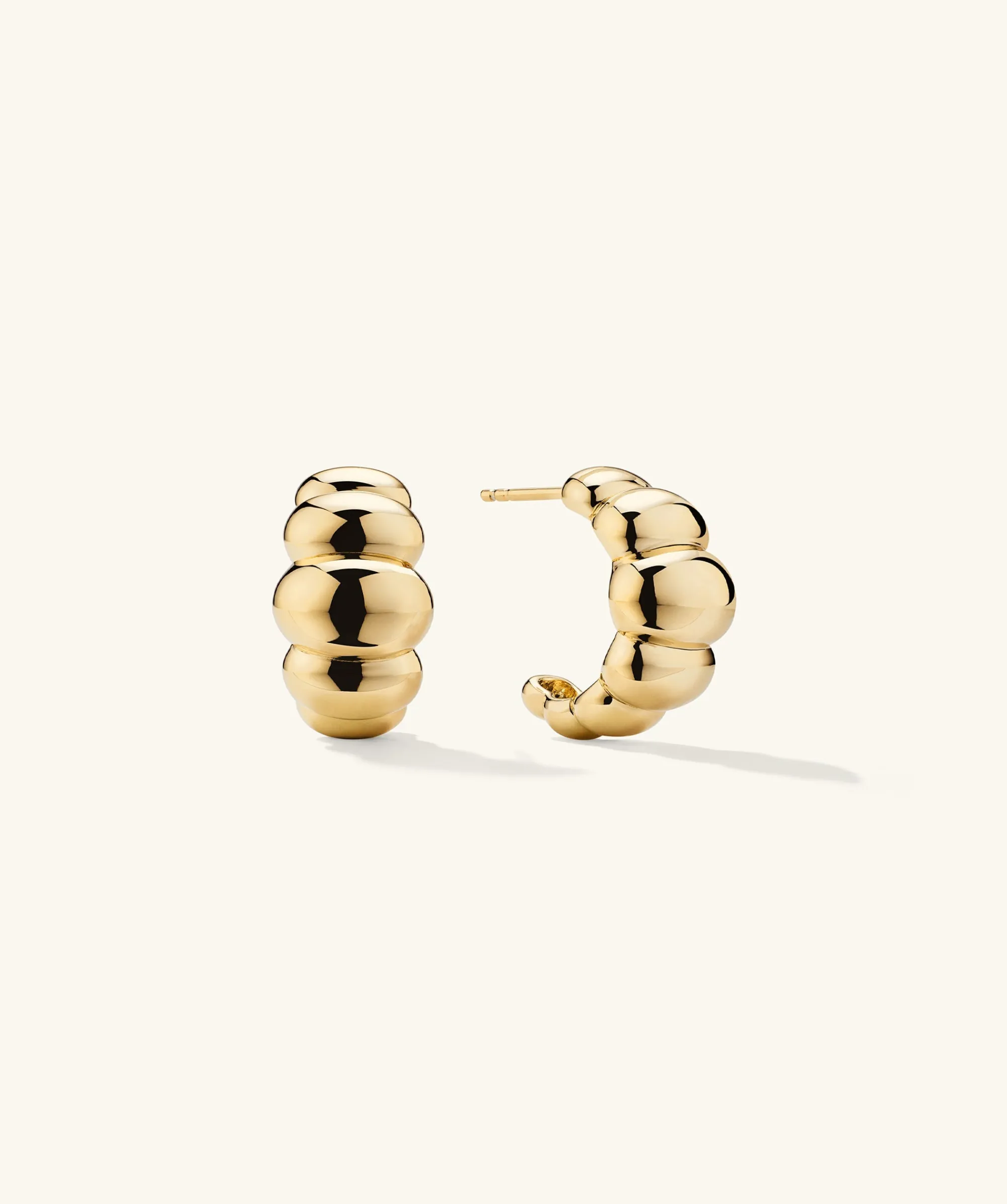 Ohrringe | Creolen | Mejuri Puffy Charlotte Hoops GoldVermeil