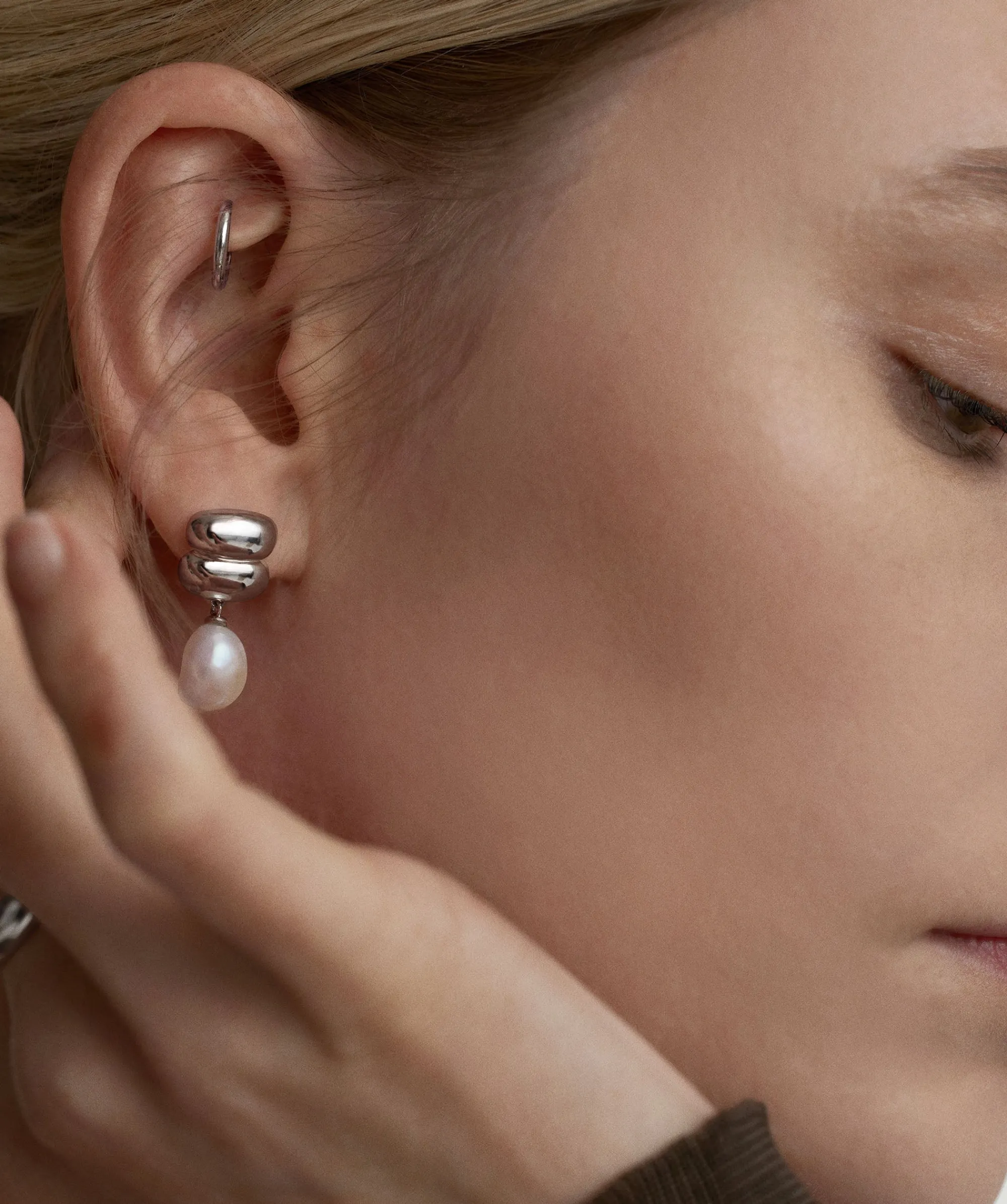 Ohrhänger | Mejuri Puffy Charlotte Pearl Drop Earring SterlingSilver