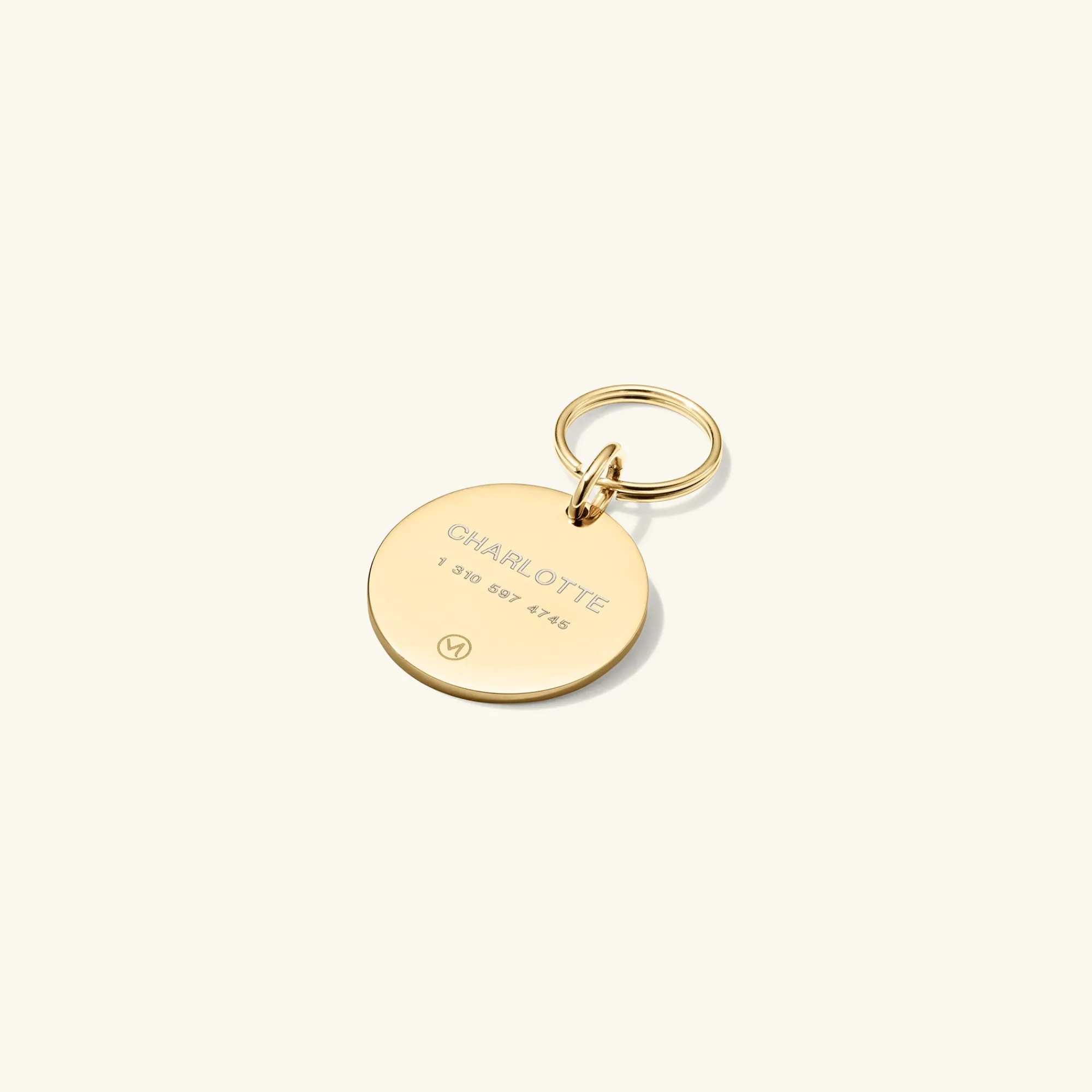 Lifestyle | Mejuri Round Heart Pet Tag 24kGoldPlatedStainlessSteel,BlackEnamel