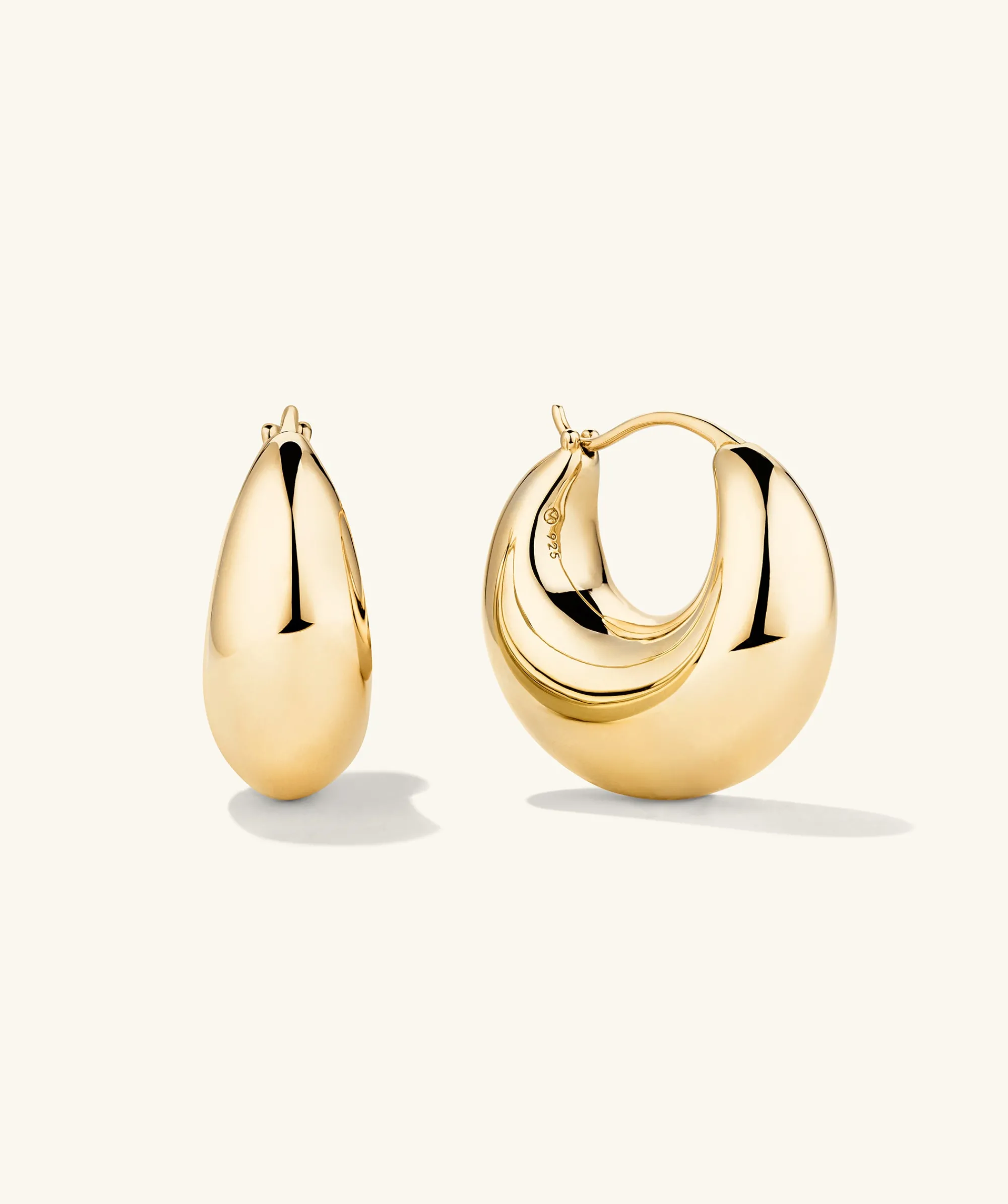 Ohrringe | Creolen | Mejuri Sculptural Hoops GoldVermeil