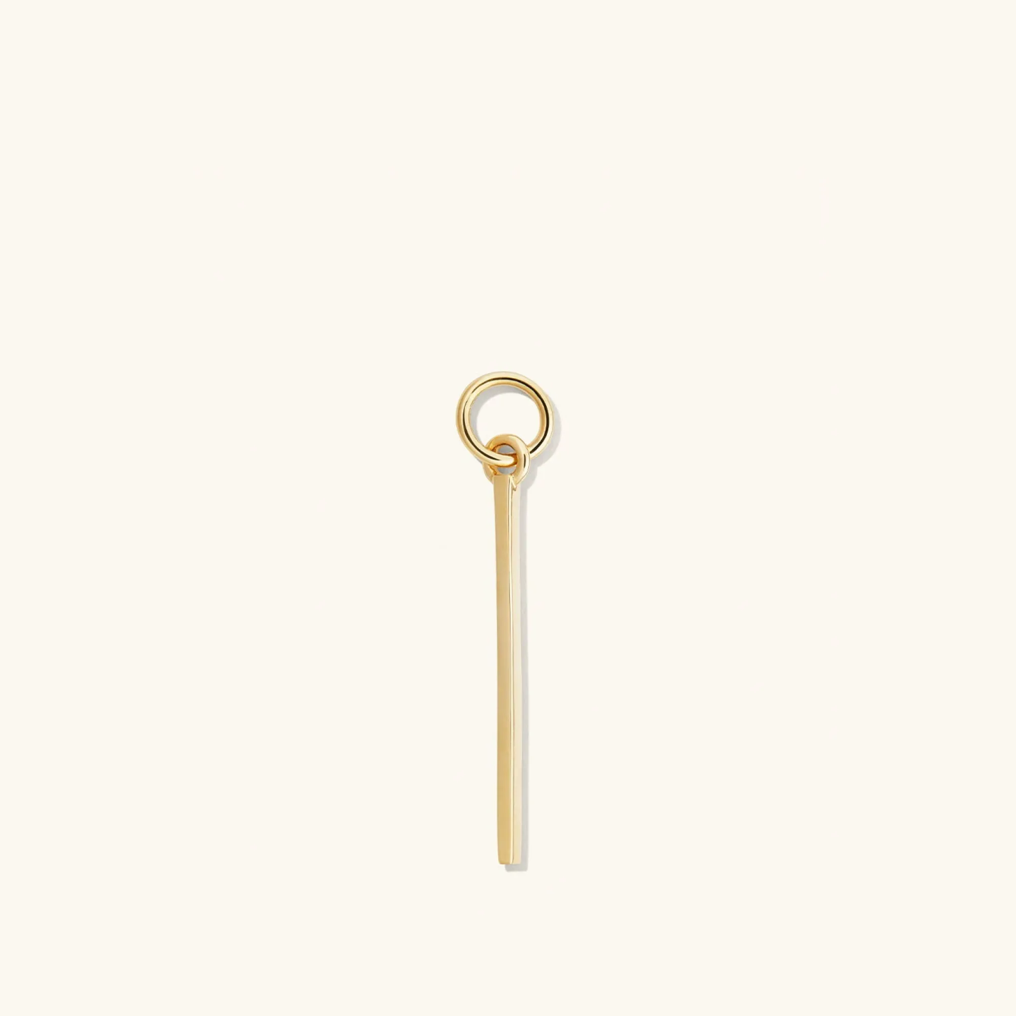 Ohrringe | Creolenanhänger | Mejuri Single Bar Hoop Charm 14kYellowGold