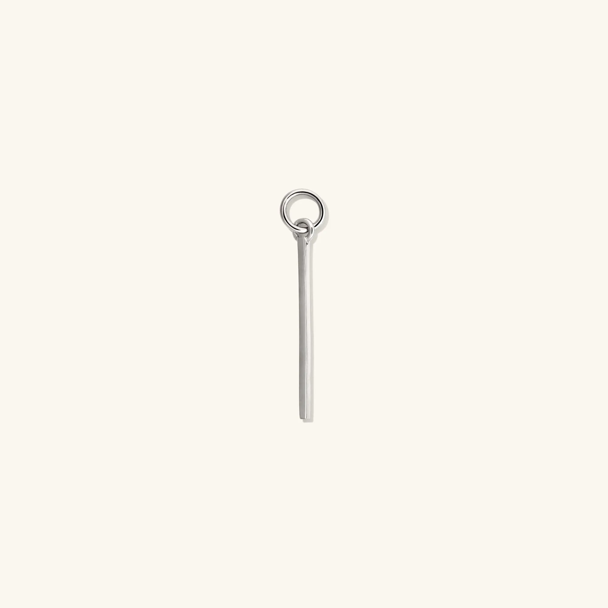 Ohrringe | Creolenanhänger | Mejuri Single Bar Hoop Charm 14kWhiteGold