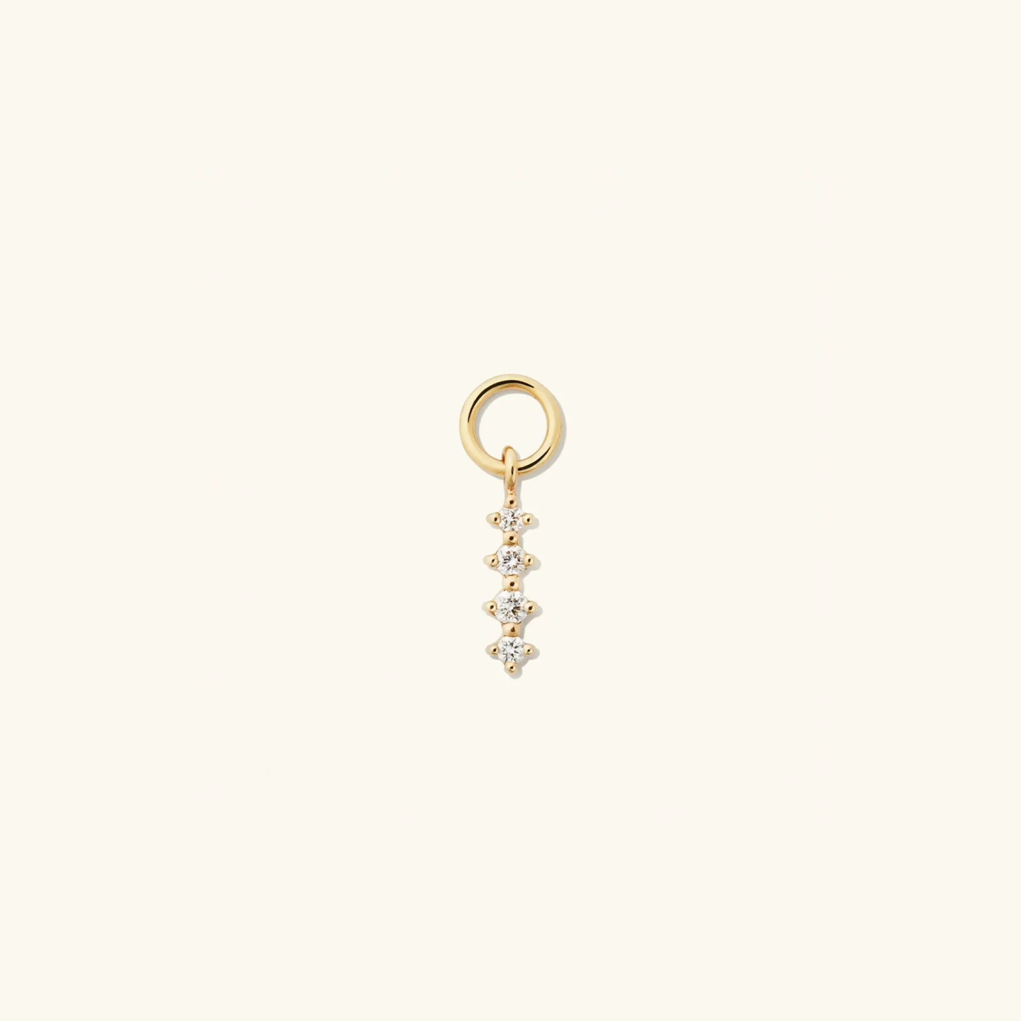 Ohrringe | Creolenanhänger | Mejuri Single Diamond Icicle Hoop Charm 14kYellowGold