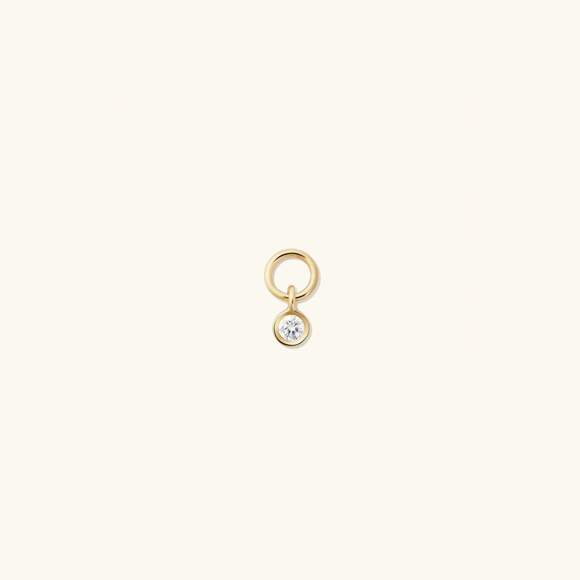 Creolenanhänger | Mejuri Single Mini Gemstone Hoop Charm 14kYellowGold