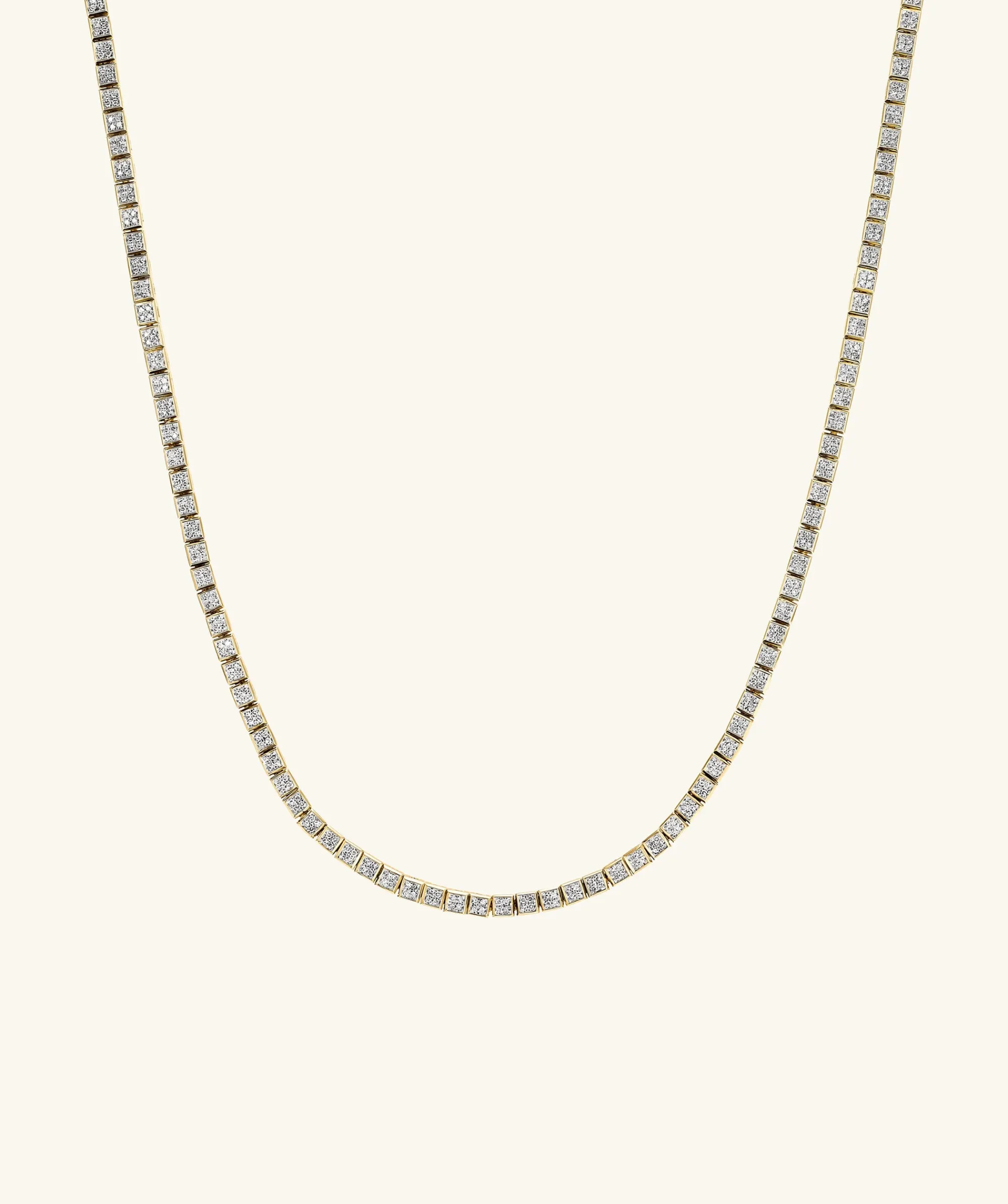 Halsketten | Tennis-halsketten | Mejuri Square Micro-Pavé Diamond Tennis Necklace