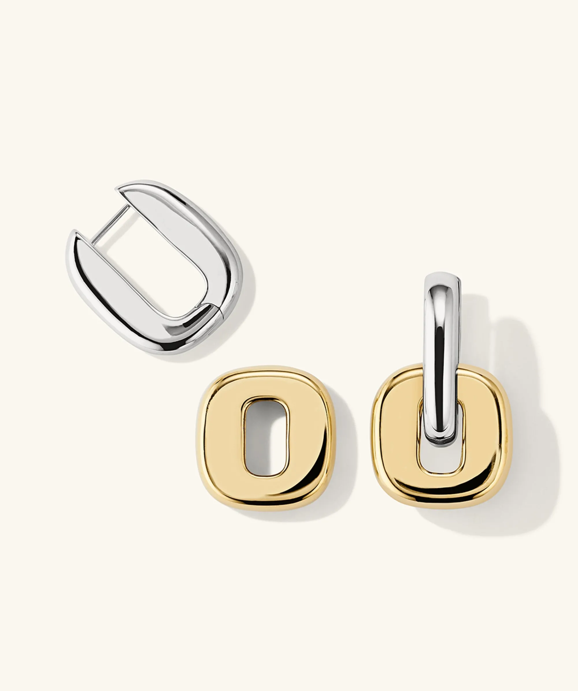 Ohrringe | Creolen | Mejuri Stevie Hoops SterlingSilver,GoldVermeil