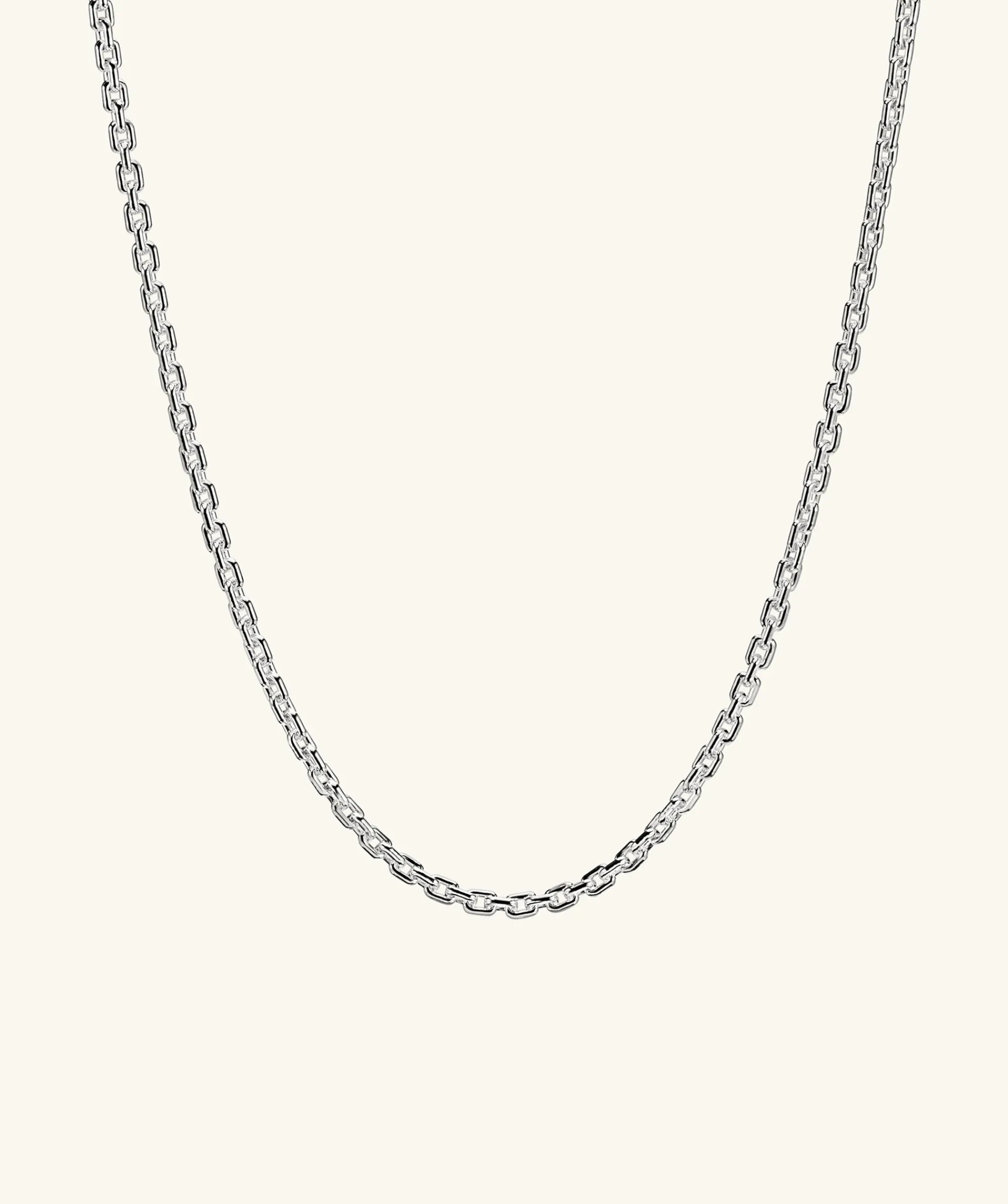 Halsketten | Gliederhalsketten | Mejuri Trace Rectangle Chain Necklace SterlingSilver