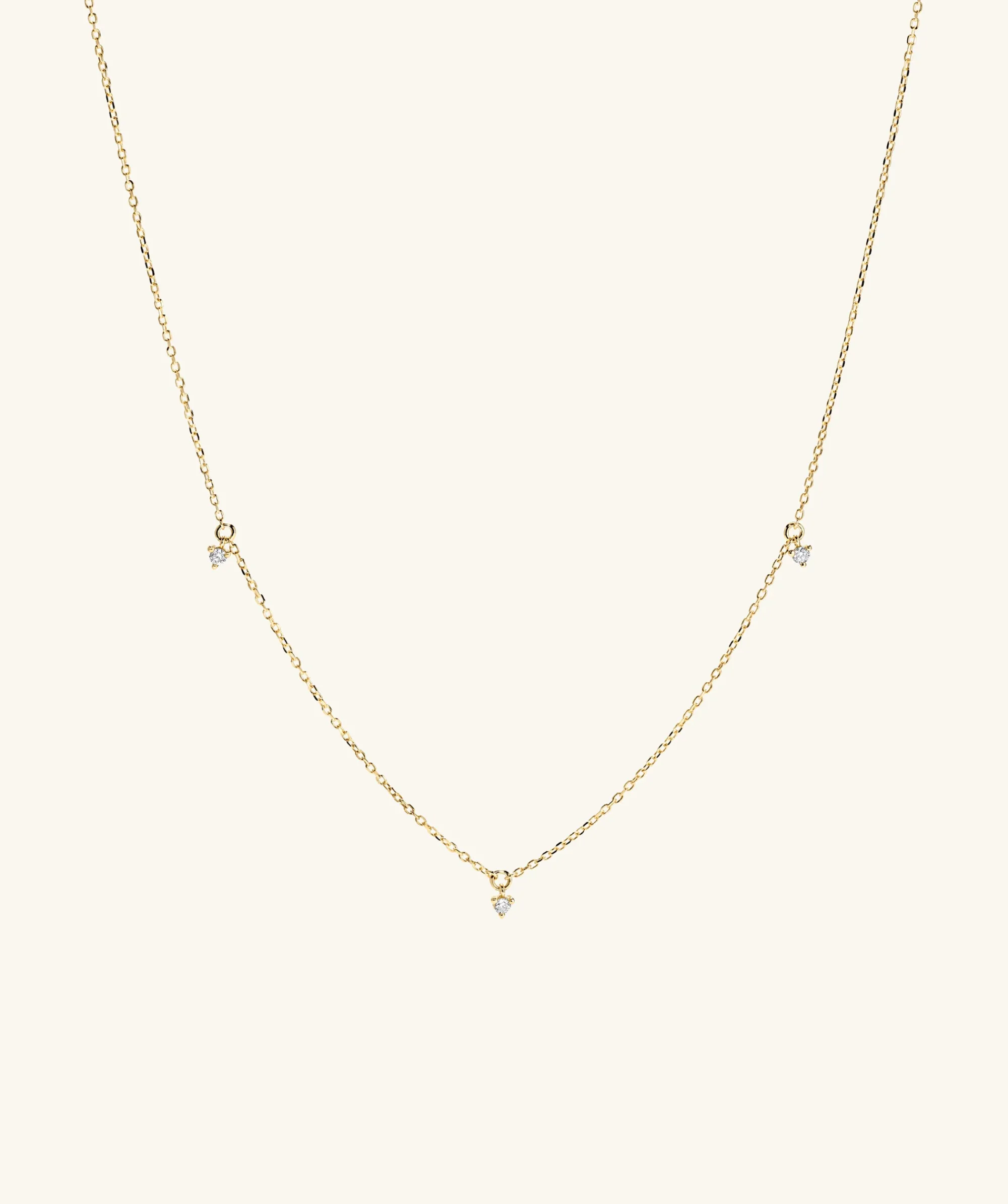 Halsketten | Mejuri Trio Diamond Necklace 14kYellowGold