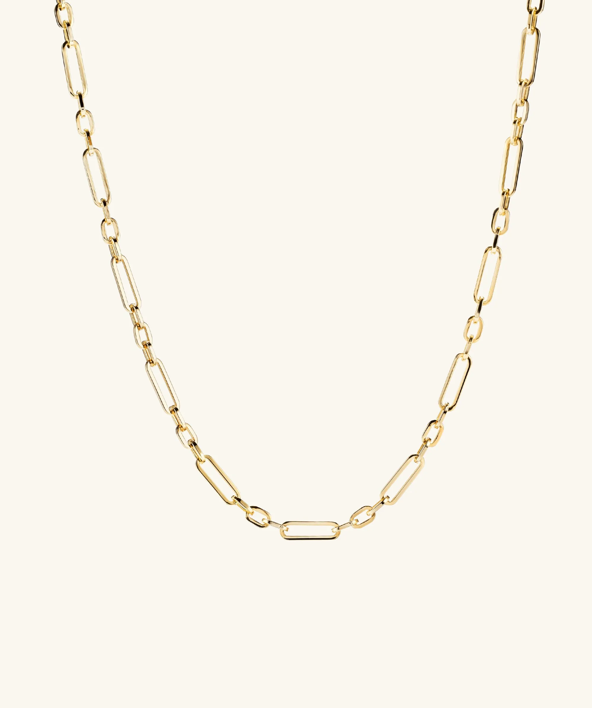 Halsketten | Gliederhalsketten | Mejuri Triple Link Paperclip Chain Charm Necklace 14kYellowGold