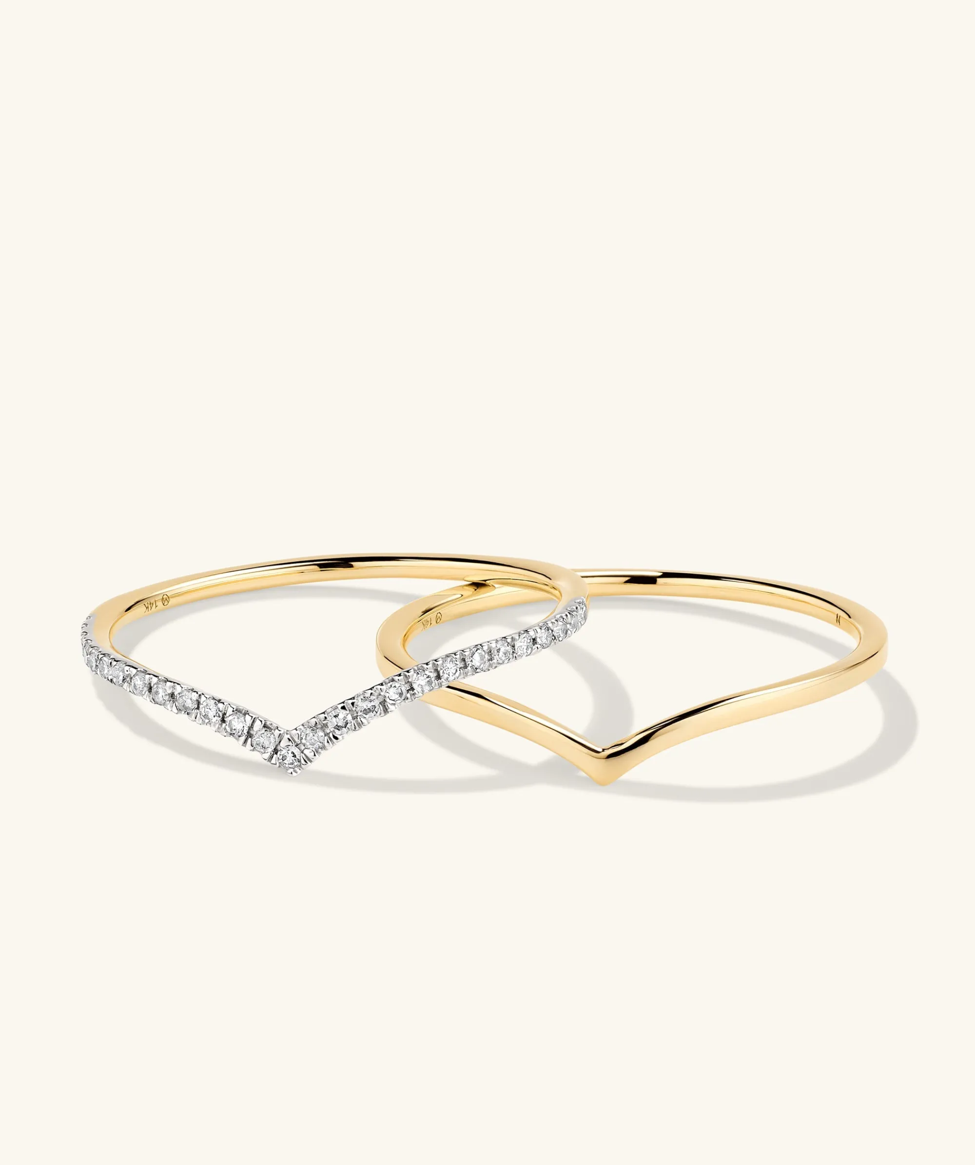 Ringe | Kombinierbare Ringe | Mejuri Wishbone Stacker Set