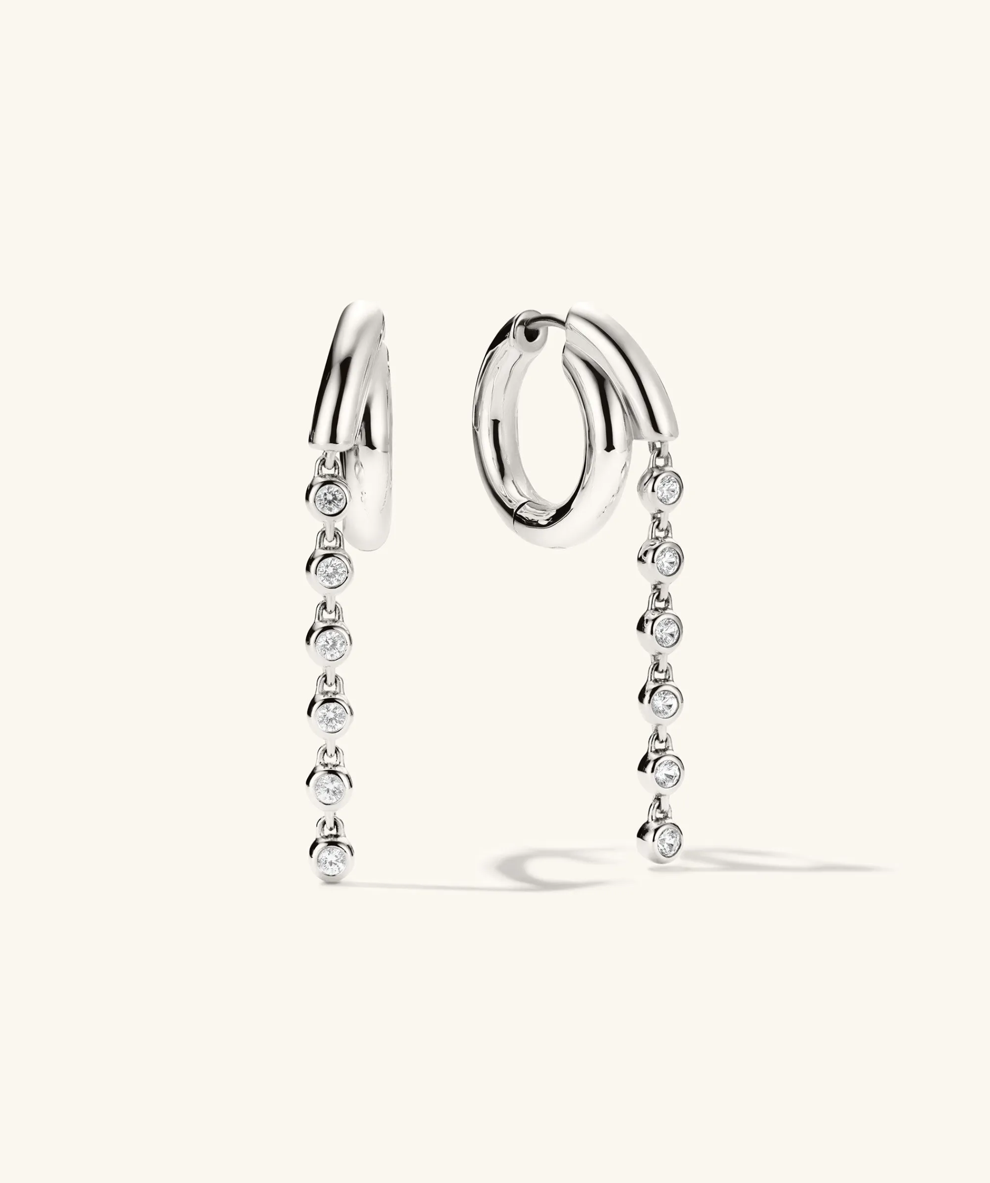 Ohrringe | Creolen | Mejuri Zadie Lab Grown Sapphire Drop Hoops SterlingSilver